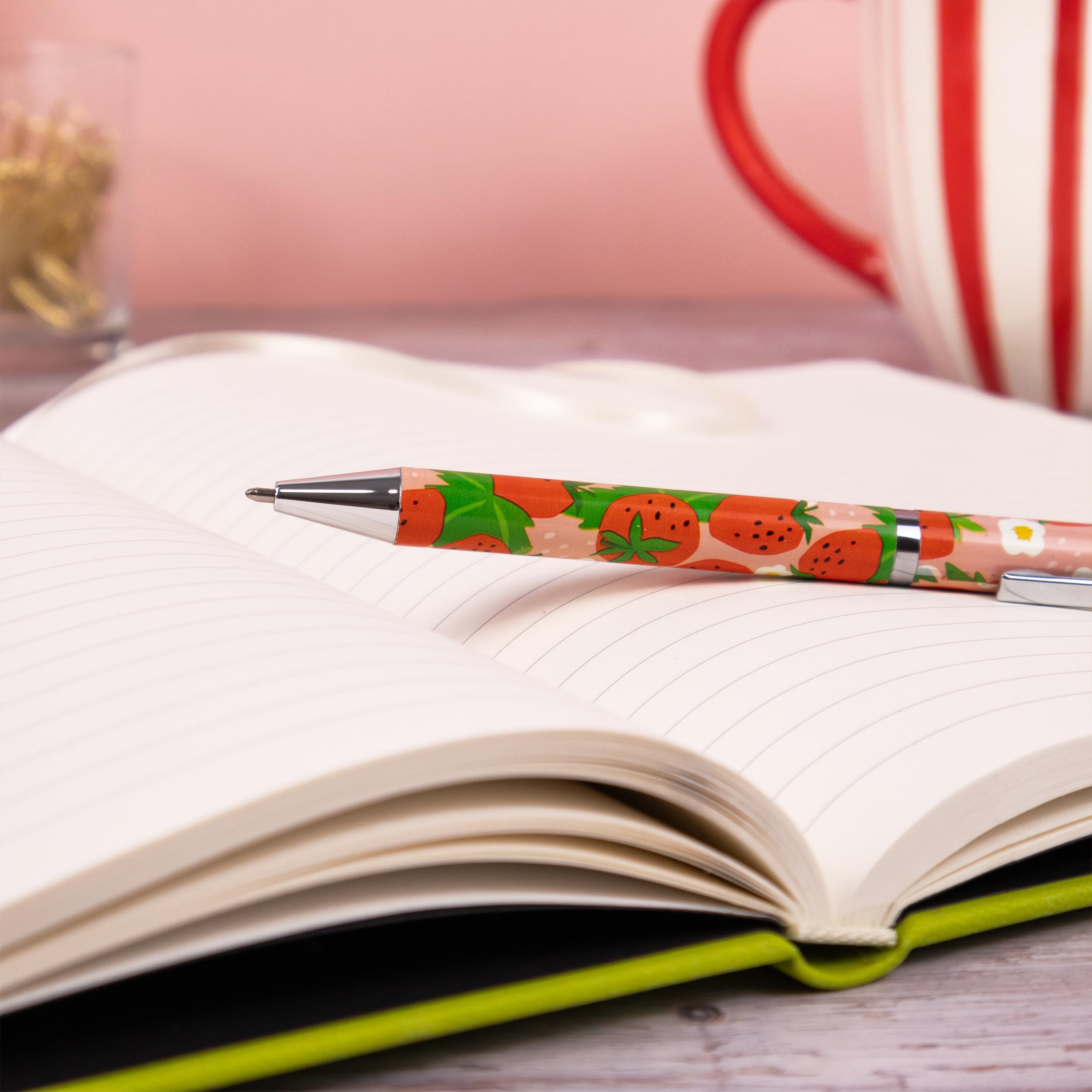 Robert Frederick Strawberries Ballpoint Pen - Black Ink Twist Nib | Medium Point | Gift Box 3