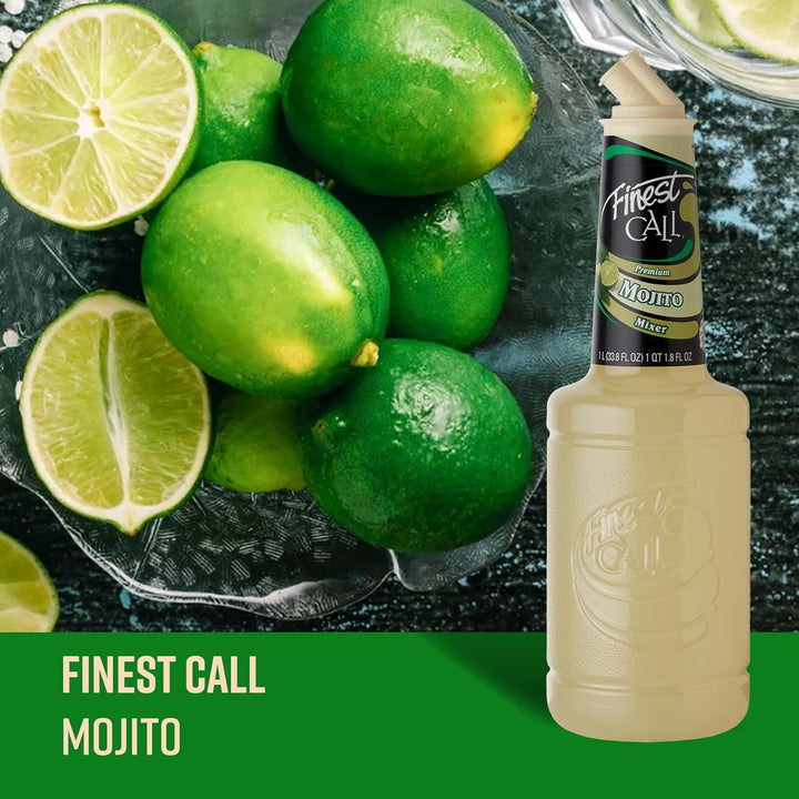 Finest Call Mojito Mix, Premium Pre-Made Cocktail Mix, Just Add Rum, 1 Litre