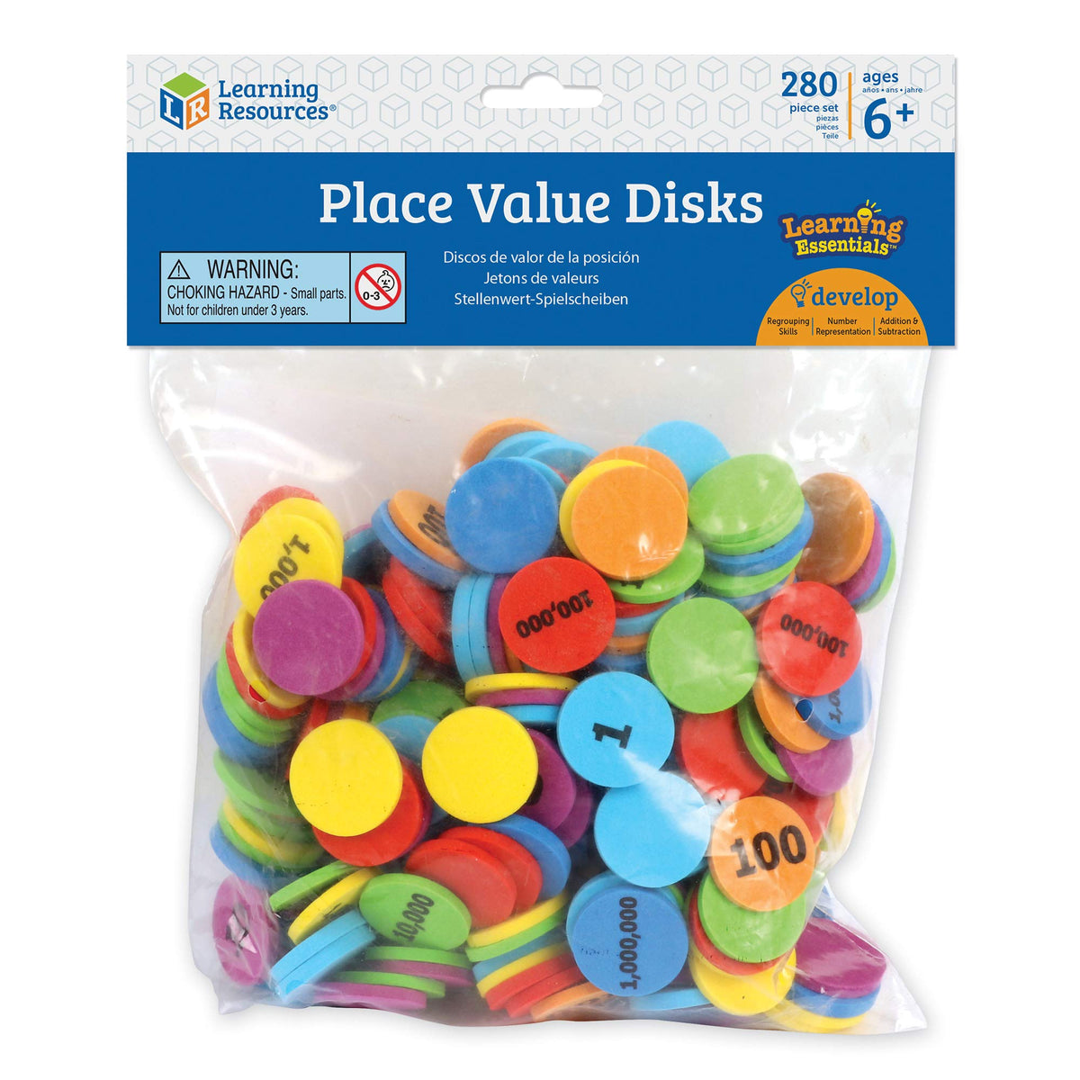 Learning Resources Place Value Disks - Maths Manipulatives for Kids | Ages 4-8 | 280 Pieces