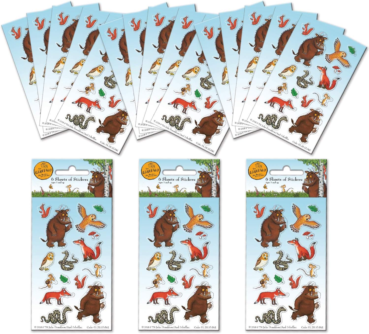 Paper Projects The Gruffalo Party Bag Sticker Bundle - 18 Sheets of Official Stickers 1