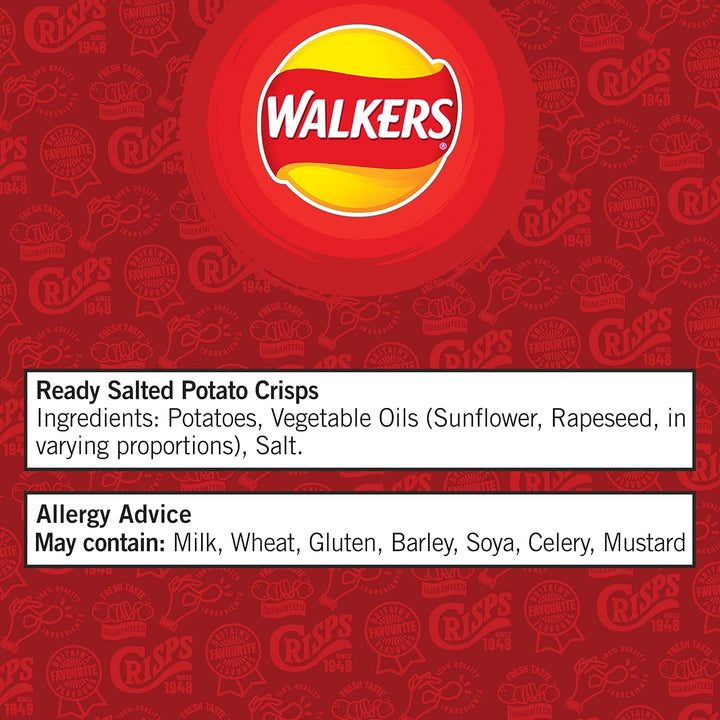 Walkers Ready Salted Multipack Crisps 6x25g
