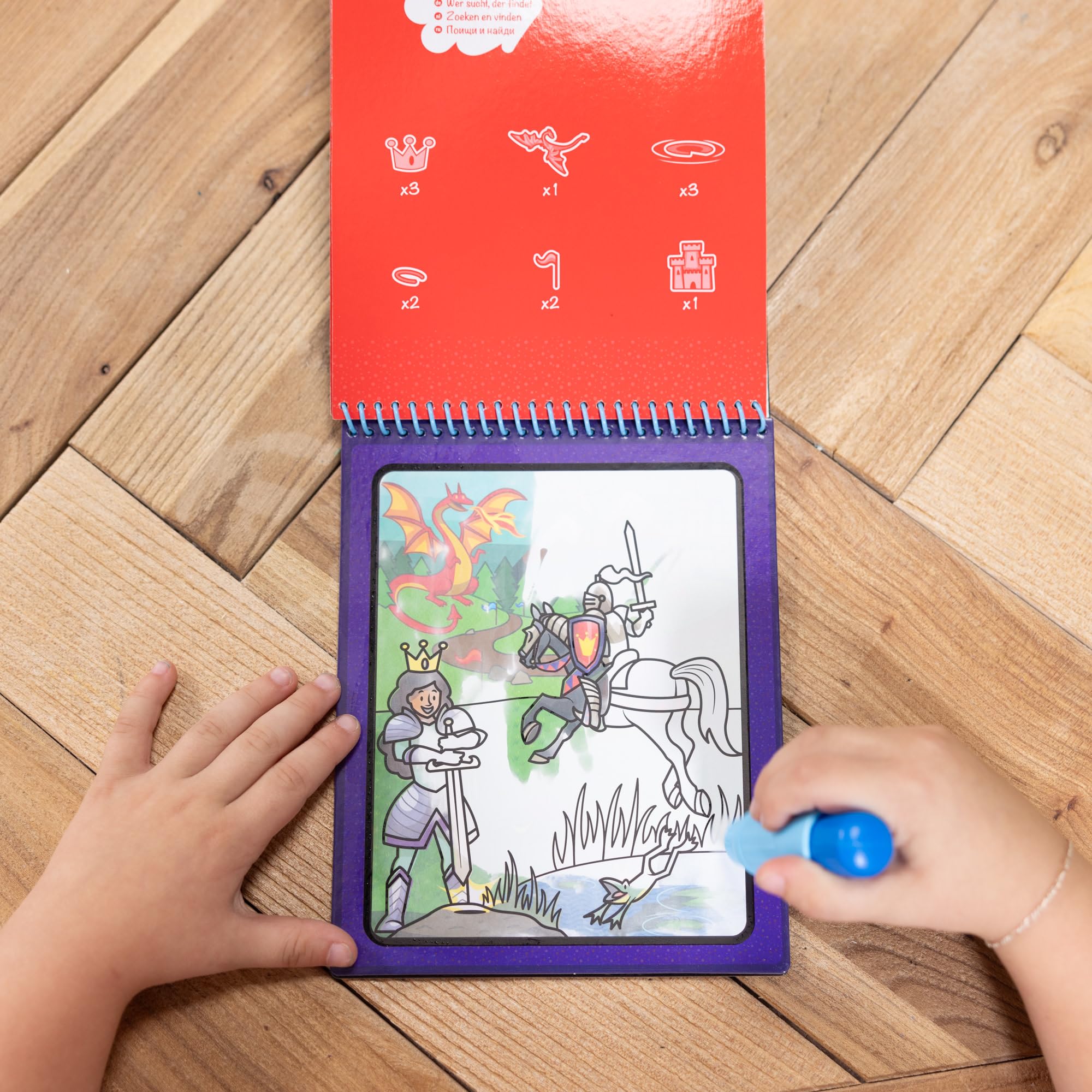 Melissa & Doug Water WOW! Adventure - 4 Spiral-Bound Water Reveal Coloring Boards | Ages 3+ 4