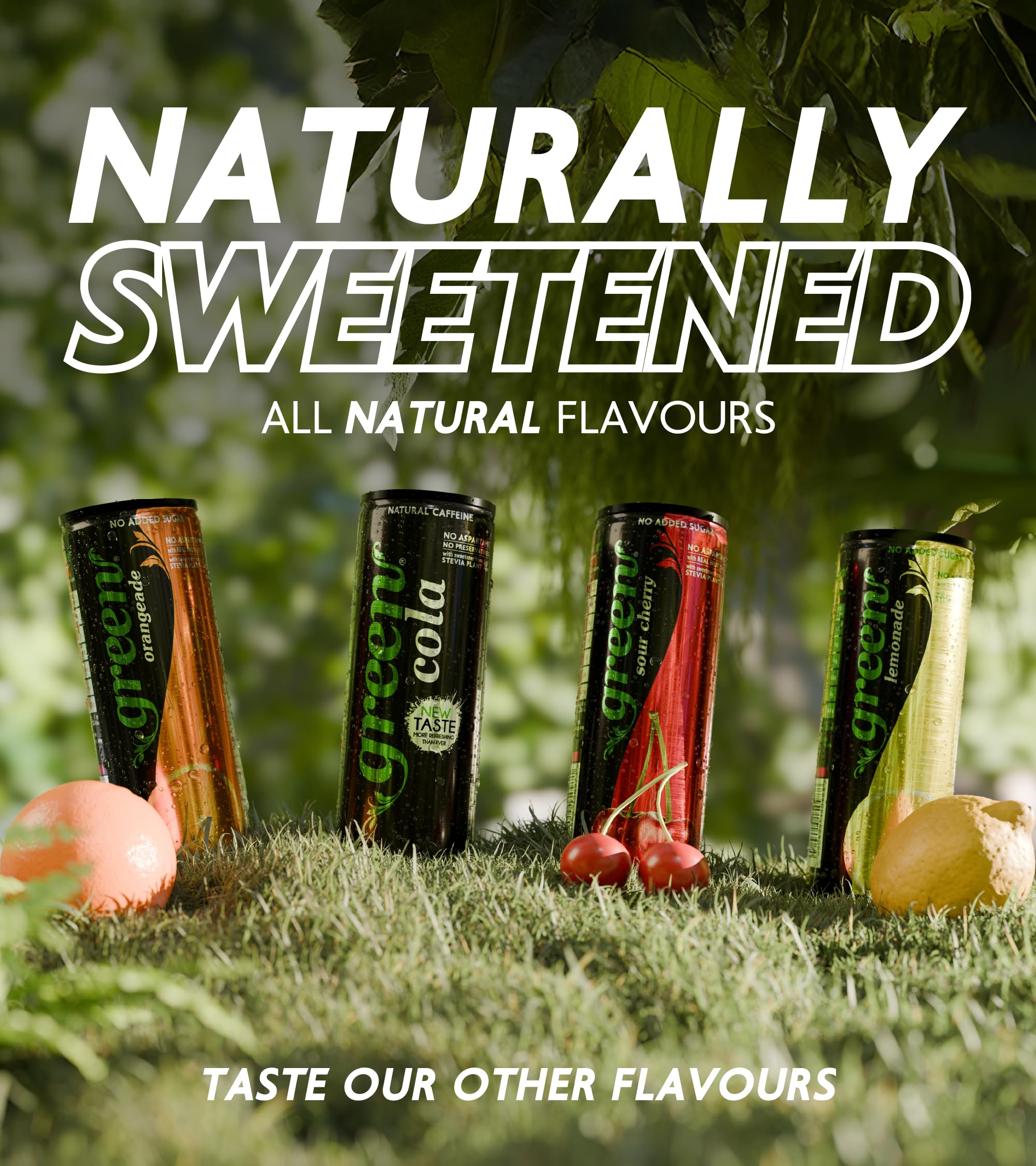 Green Cola Sparkling Lemonade - Low Calorie, Sugar-Free | 4 Pack x 330ml 7