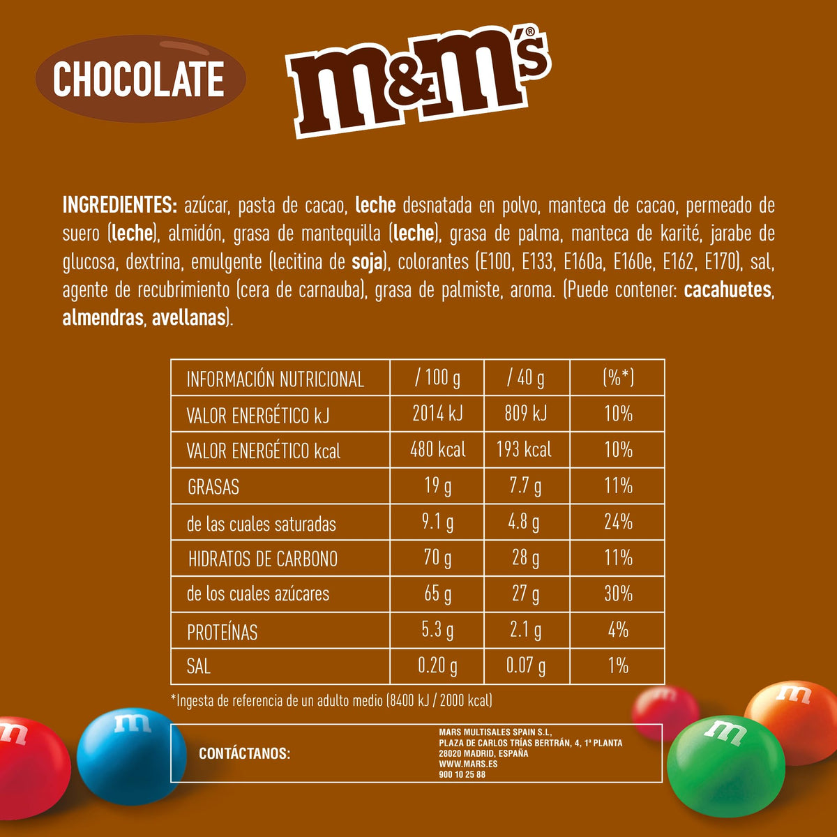 M&M's Chocolate Pouch - 125g, Pack of 4