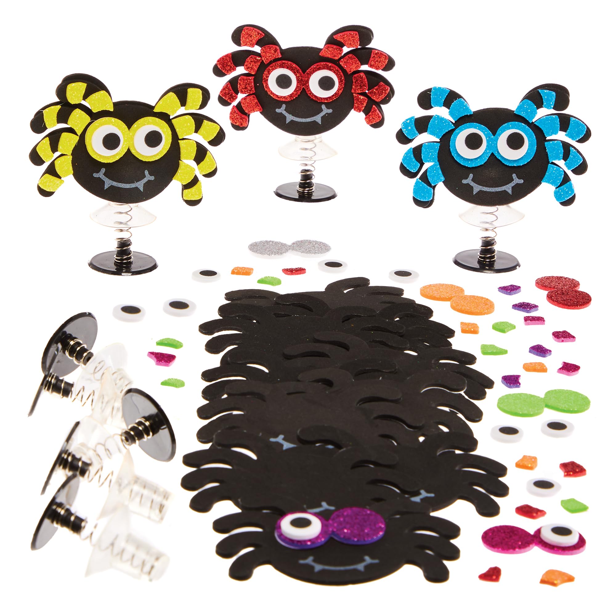 Baker Ross FX197 Spider Jump Up Craft Kit - Pack of 8 Foam Pop-Up Toys 1