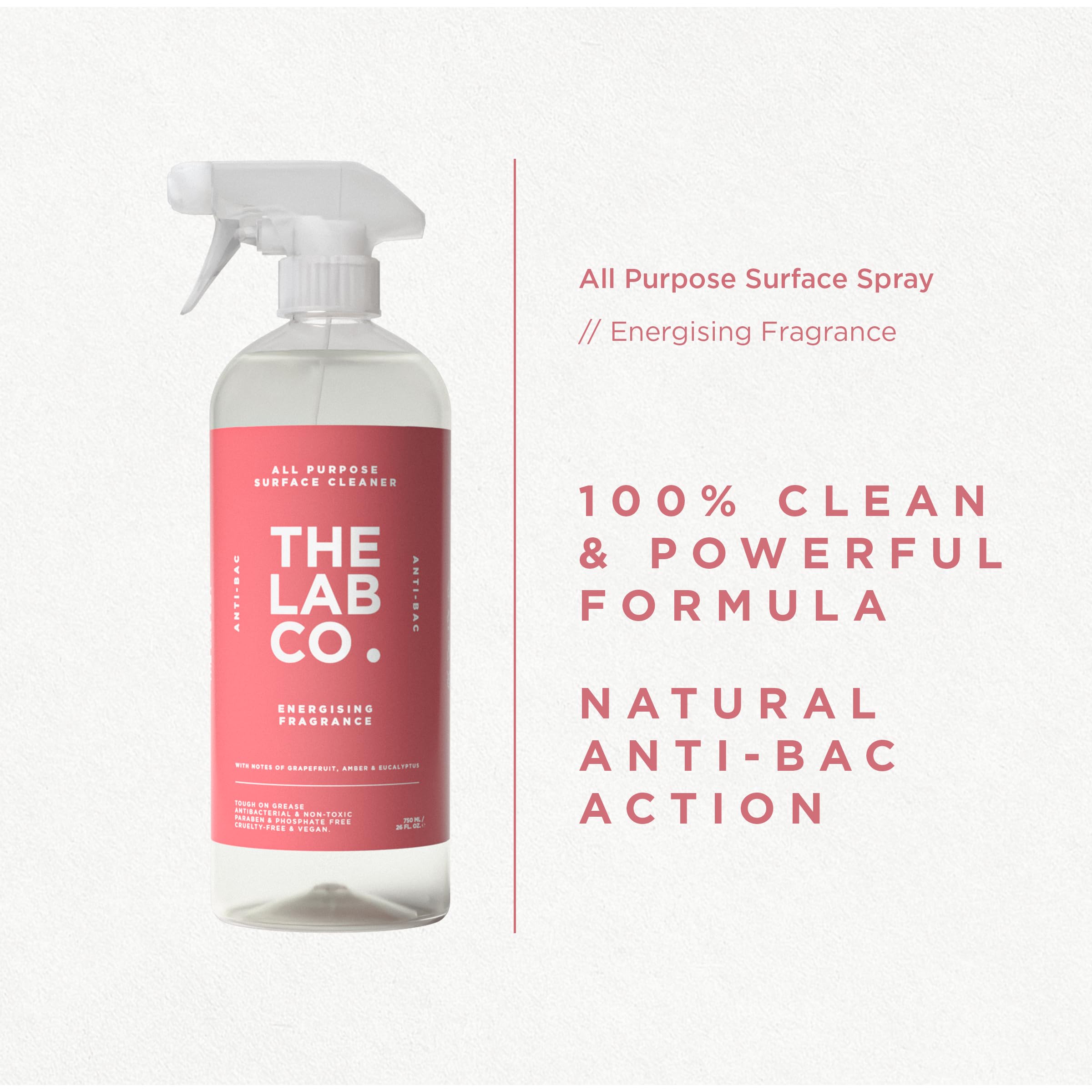 The Lab Co. Antibacterial All Purpose Cleaner - Multi Surface, Streak Free | 750 ml 4