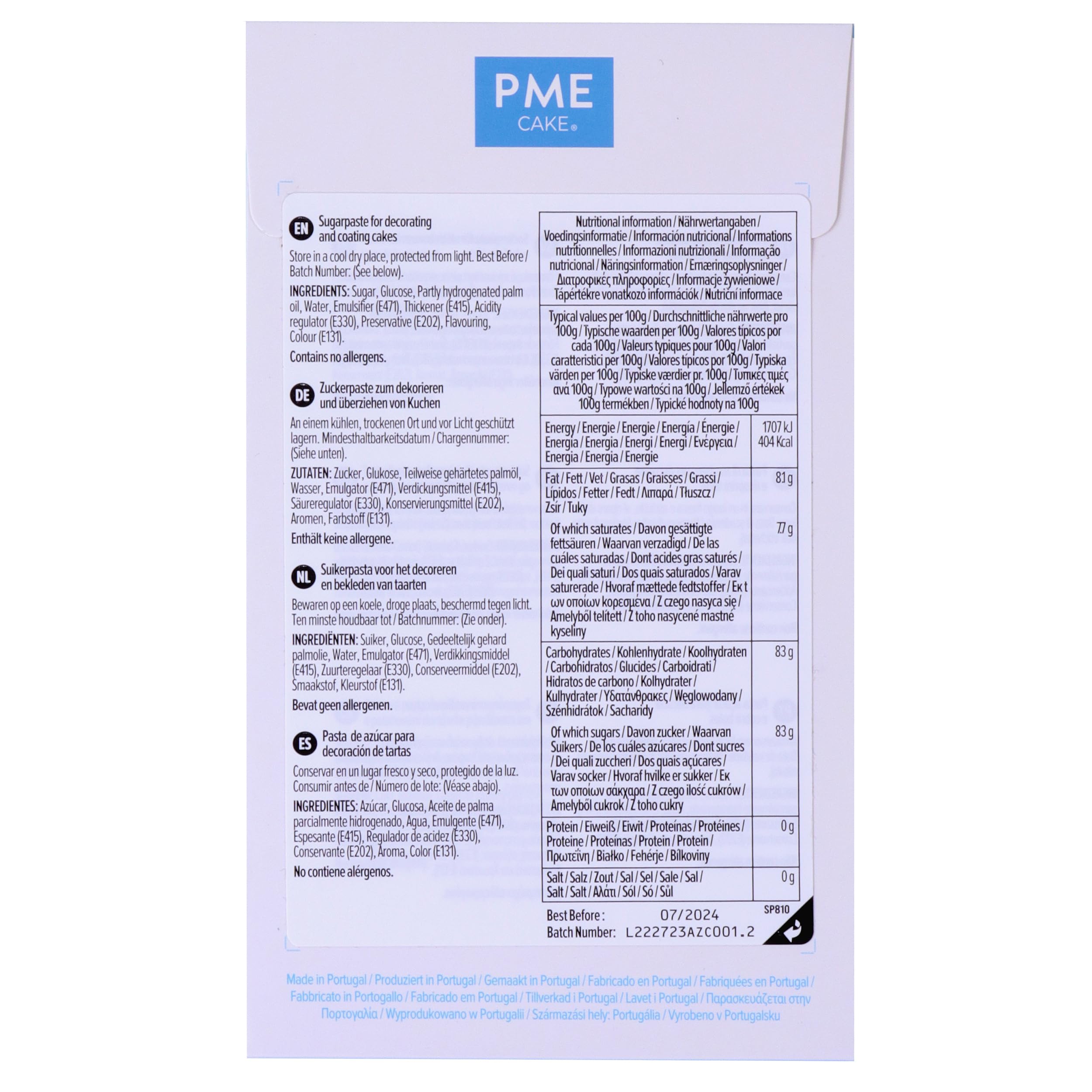 PME Cake Sugar Paste Fondant - Blue | Thermo-Tech Ready-to-Roll | 250g