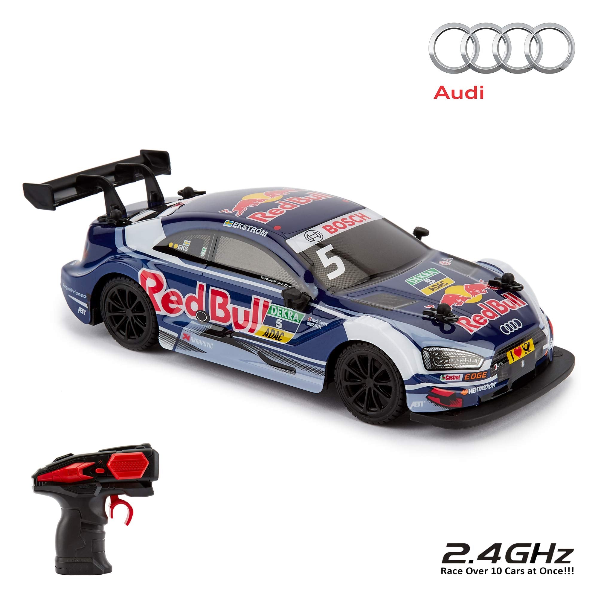 CMJ RC Cars Audi RS5 DTM Red Bull Replica 1:24 Scale Remote Control Car | 2.4Ghz | Up to 25m Range 6