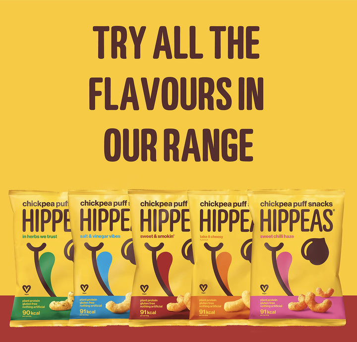 Hippeas Smoky Paprika Chickpea Puff Vegan Multipack Crisps | 24 x 22g Snack