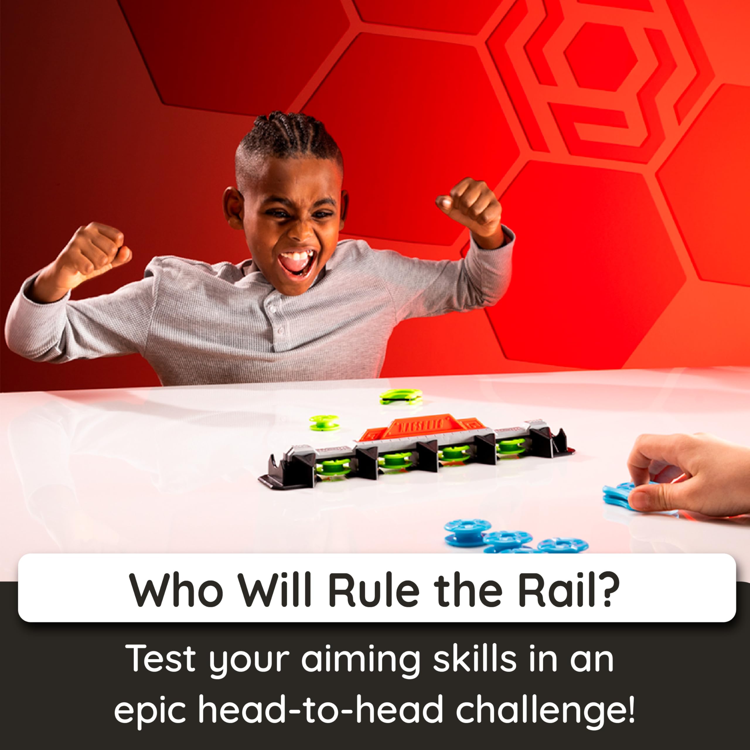 Fat Brain Toys Magshuto Knockout Rail Head-to-Head Launcher Game 7