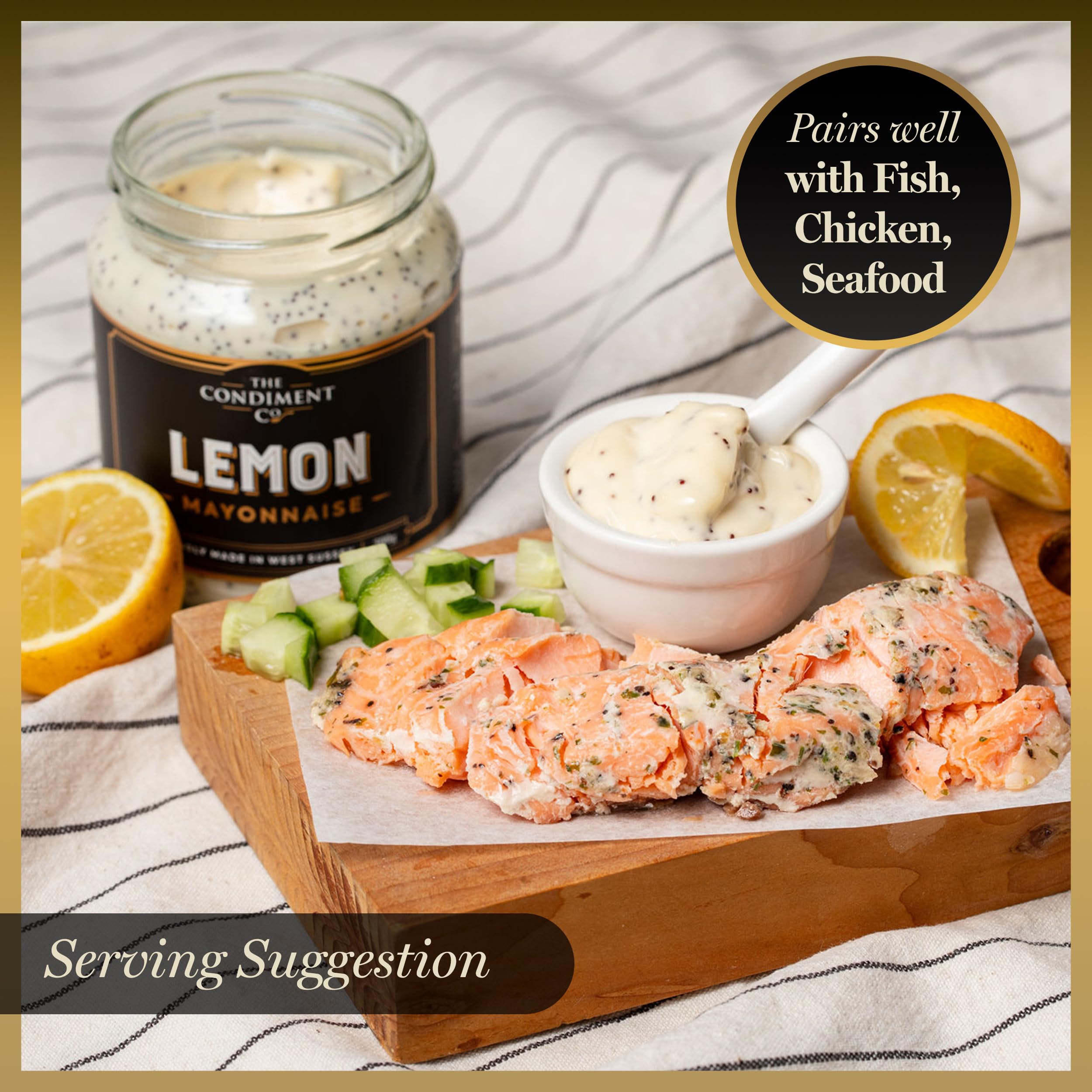 The Condiment Company Lemon Mayonnaise (300g Jar) - Free Range, Gluten Free 9