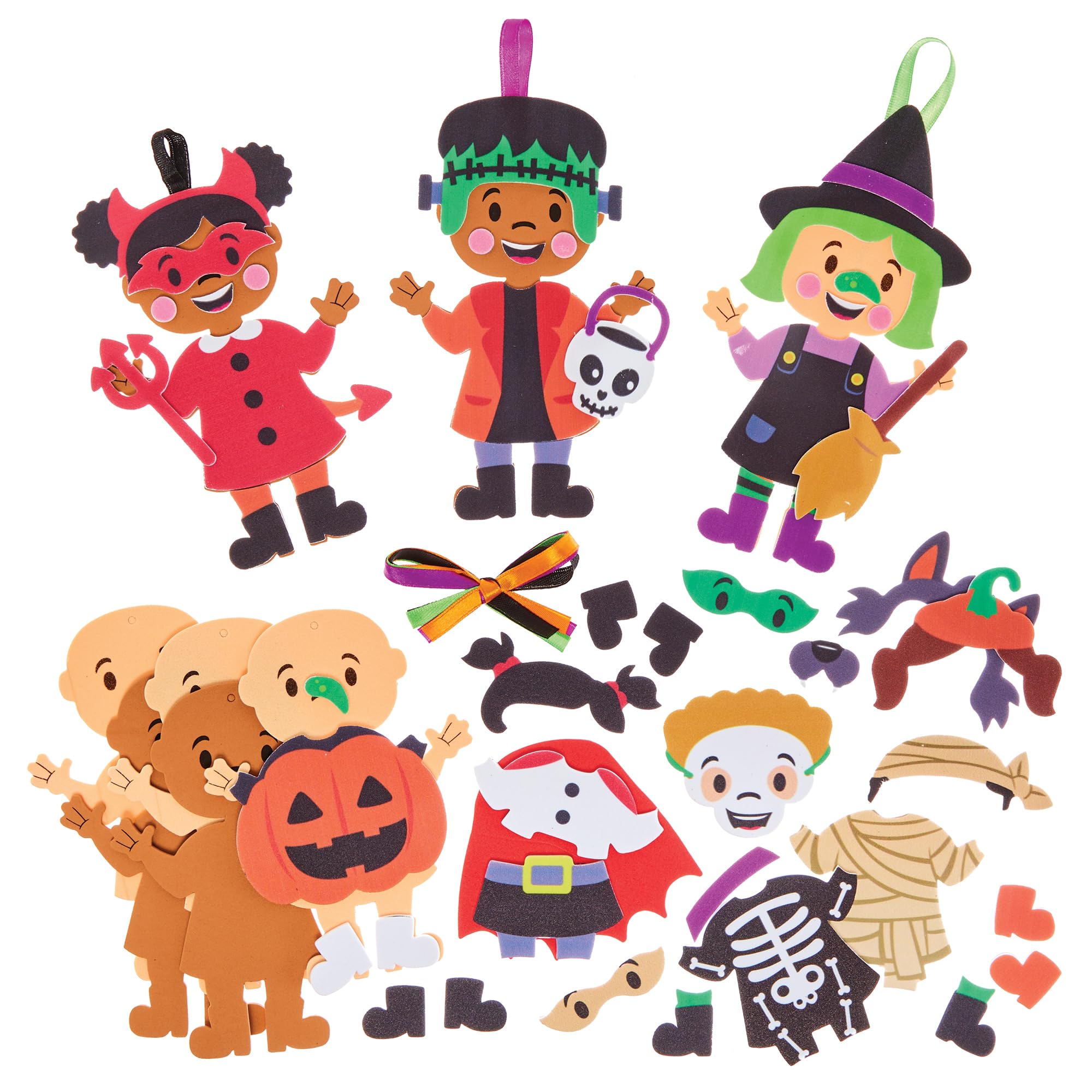 Baker Ross FX636 Halloween Costume Craft Kit - Pack of 8 Foam Decorations 1