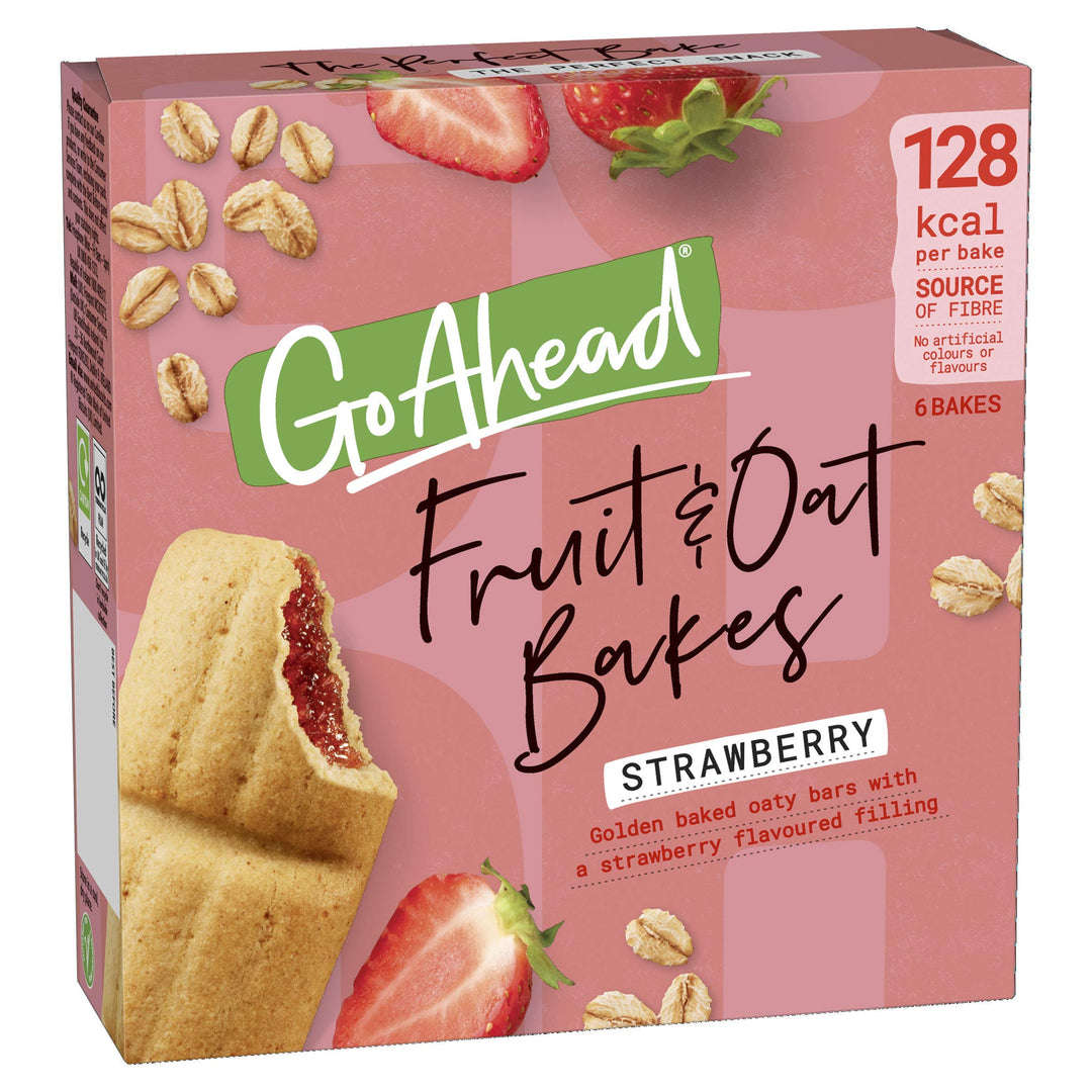 Go Ahead Fruit & Oat Bakes Strawberry Flavour – Pack of 6 Bars (210g)
