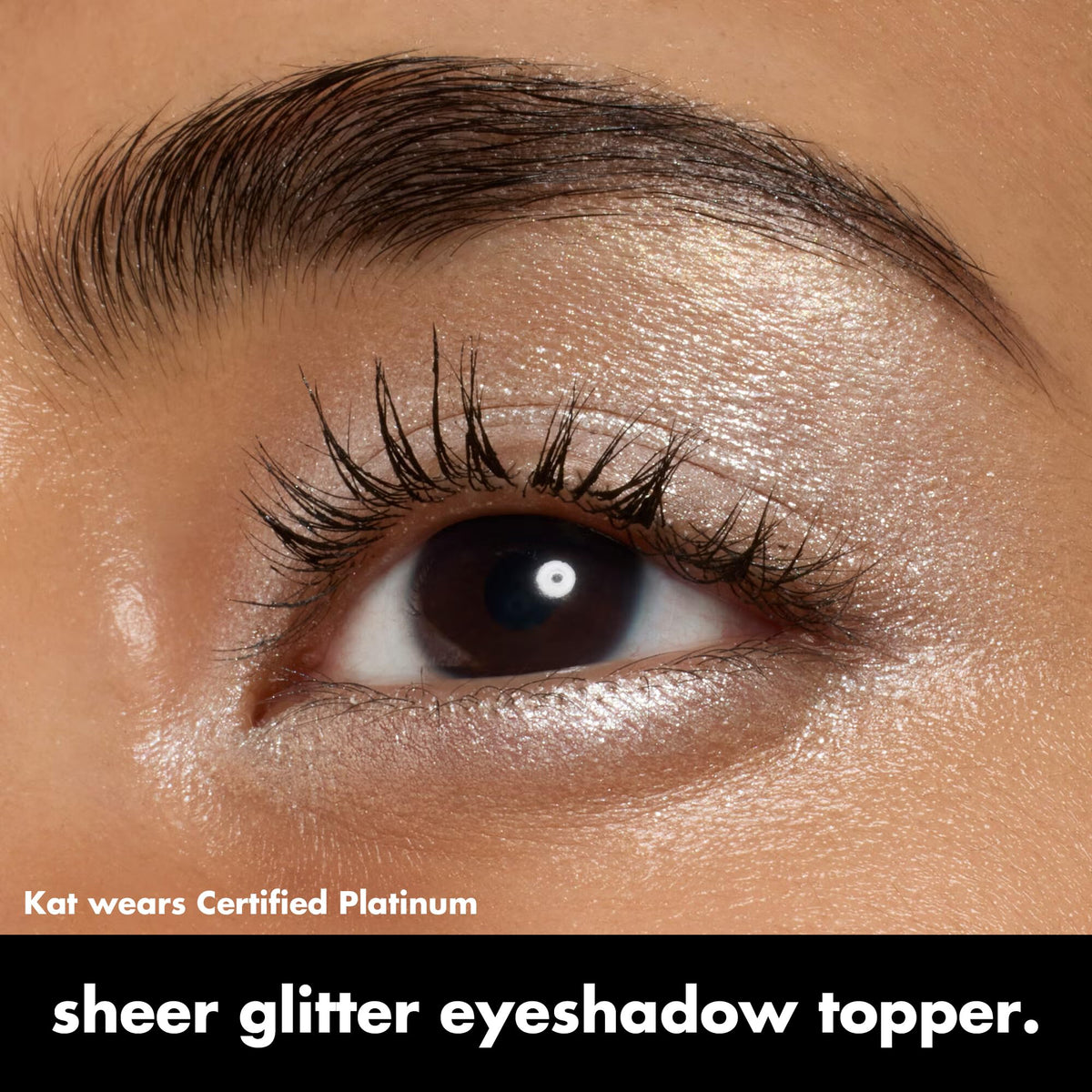 e.l.f. Fine as Fleck Glitter Eyeshadow - Long-Lasting Sparkle, Sheer Finish | Certified Platinum | 2g