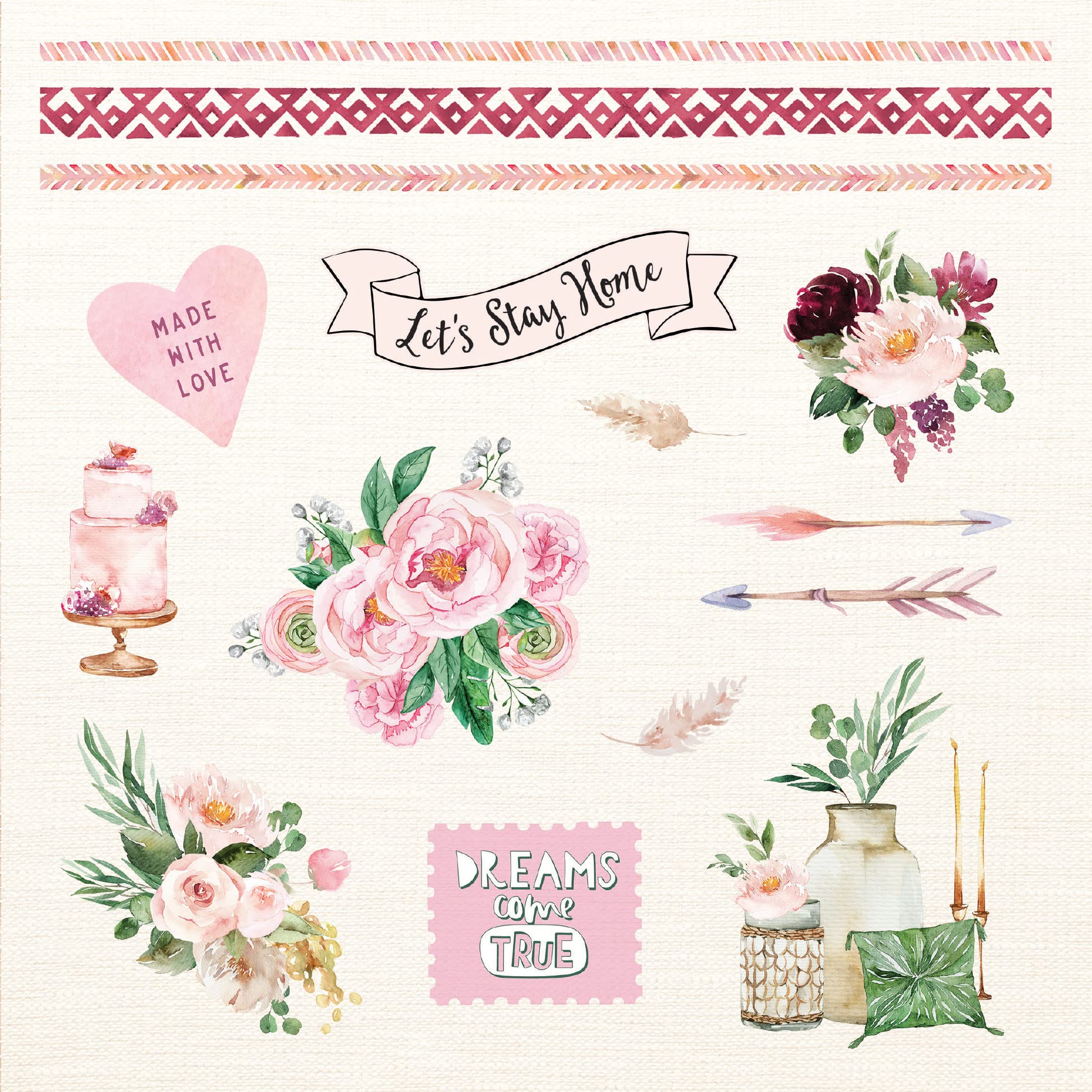 Peter Pauper Press Boho Dreams Sticker Book - Floral, Animal, Decorative Themes | 750 Stickers | Multi-color 3