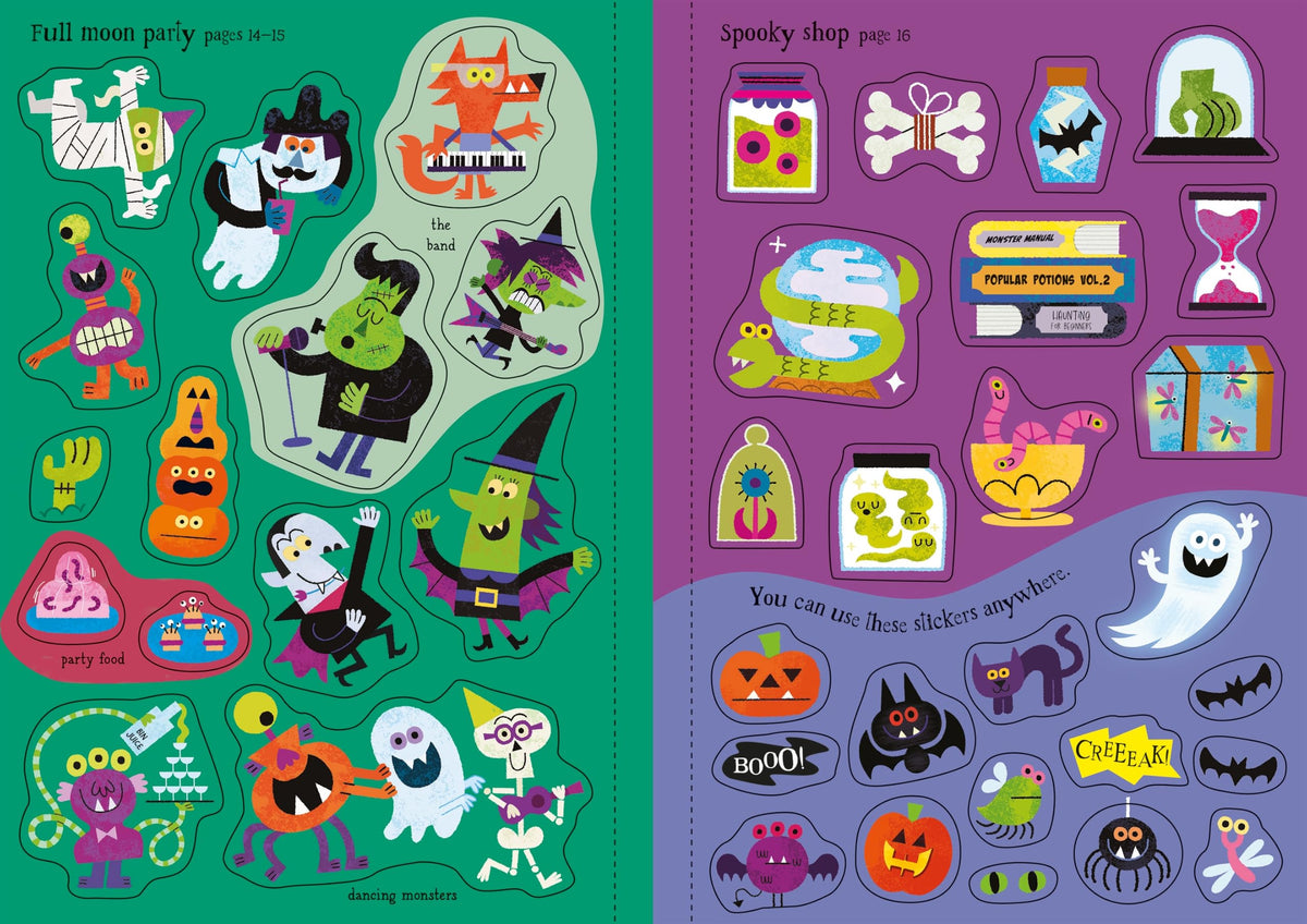 Usborne Little First Stickers Creepy Halloween Sticker Book - Ages 3-5