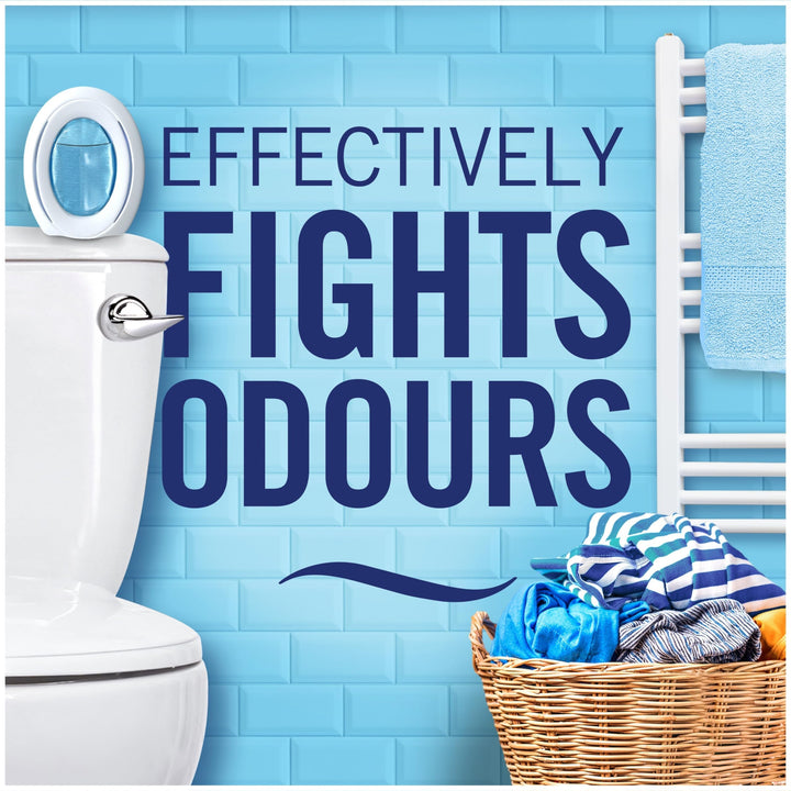 Febreze Bathroom Air Freshener - Odour Fighter with White Jasmine Scent, 8 Items