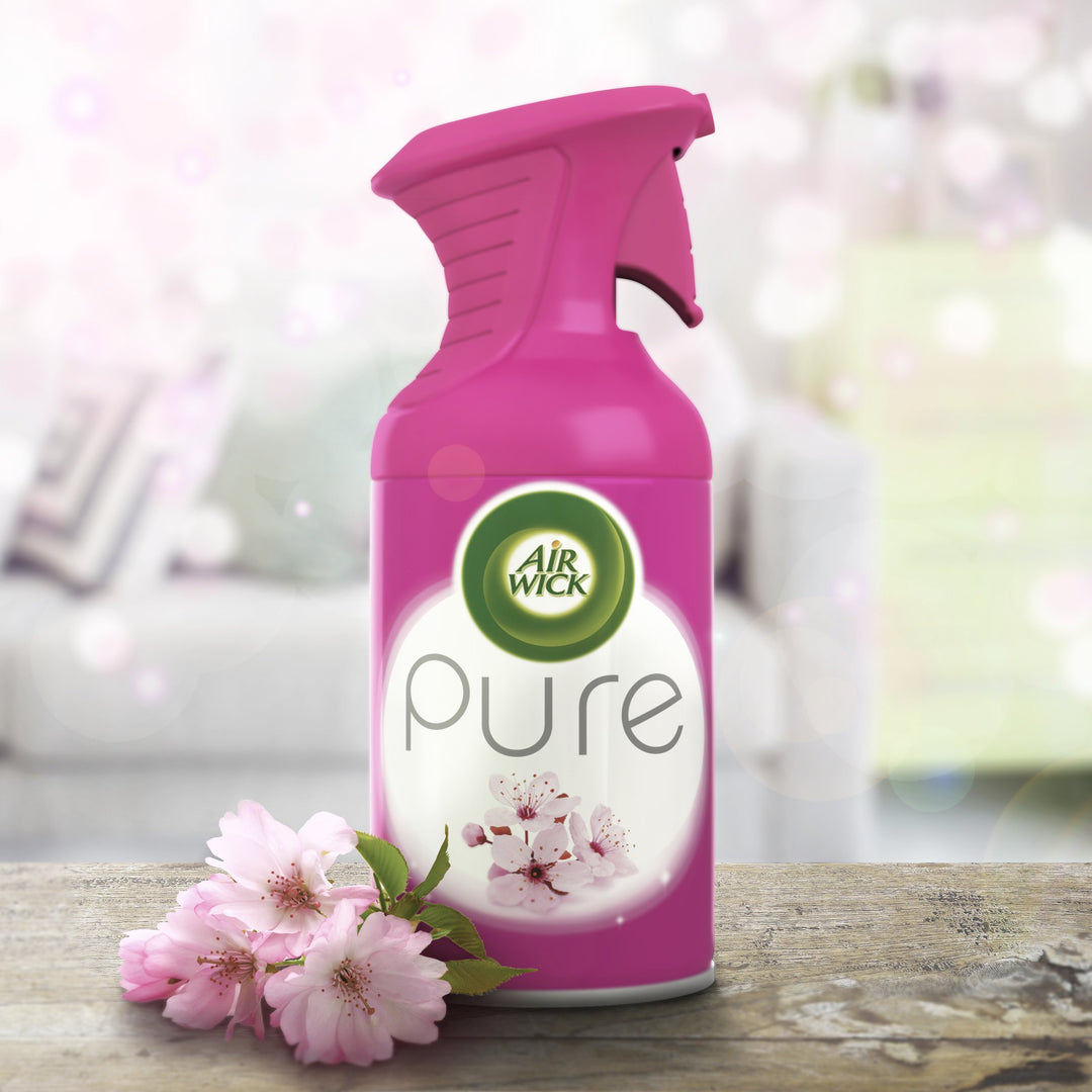Air Wick - Cherry Blossom Pure Air Freshener Spray 250 ml (Pack of 6)