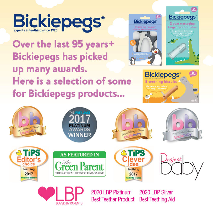 Bickiepegs - Natural 9 Teething Biscuits for Babies (38 g)