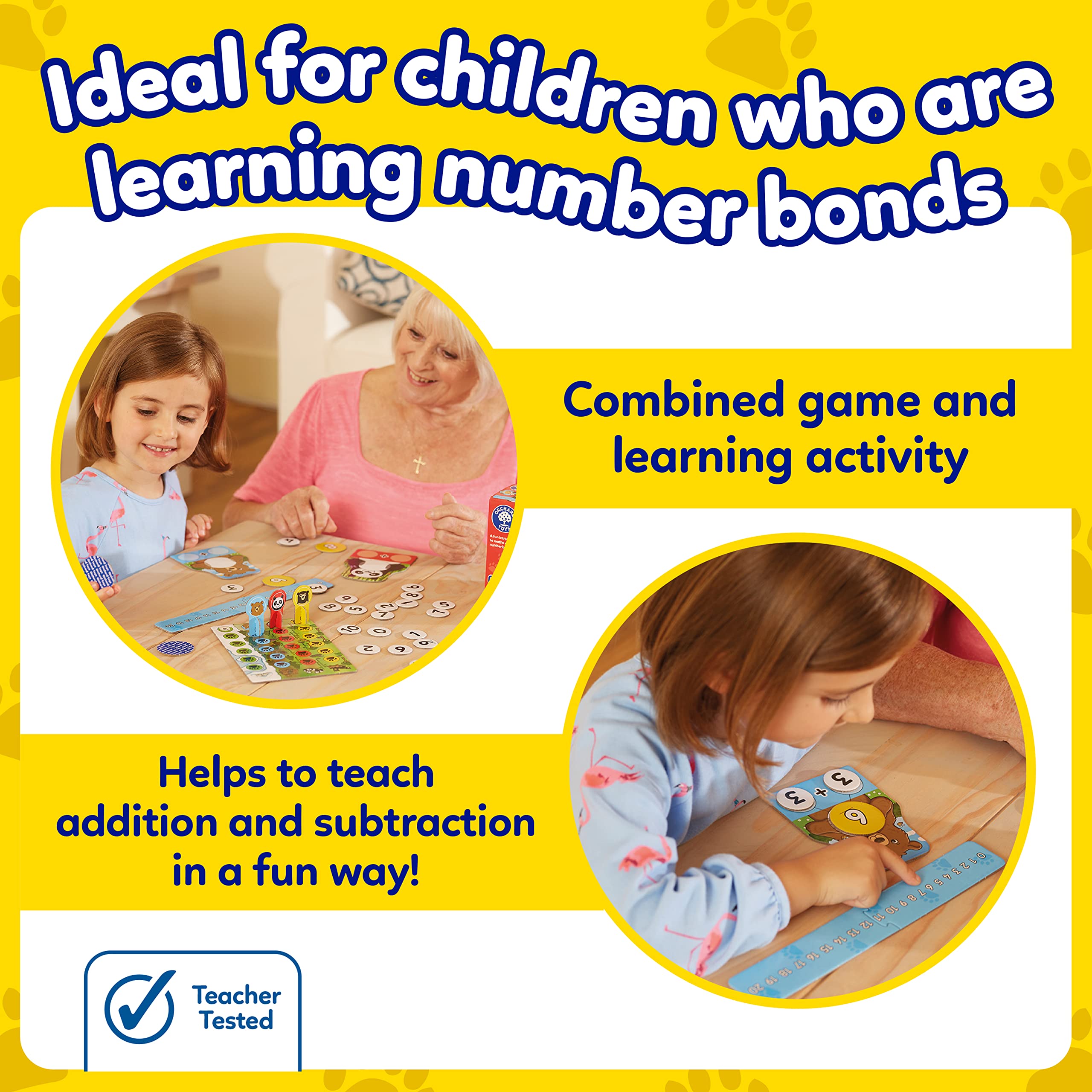 Orchard Toys Number Bears Maths Game for Kids - Learn Addition & Subtraction, Number Bonds to 20, Educational Board Game for Children 5+ 2