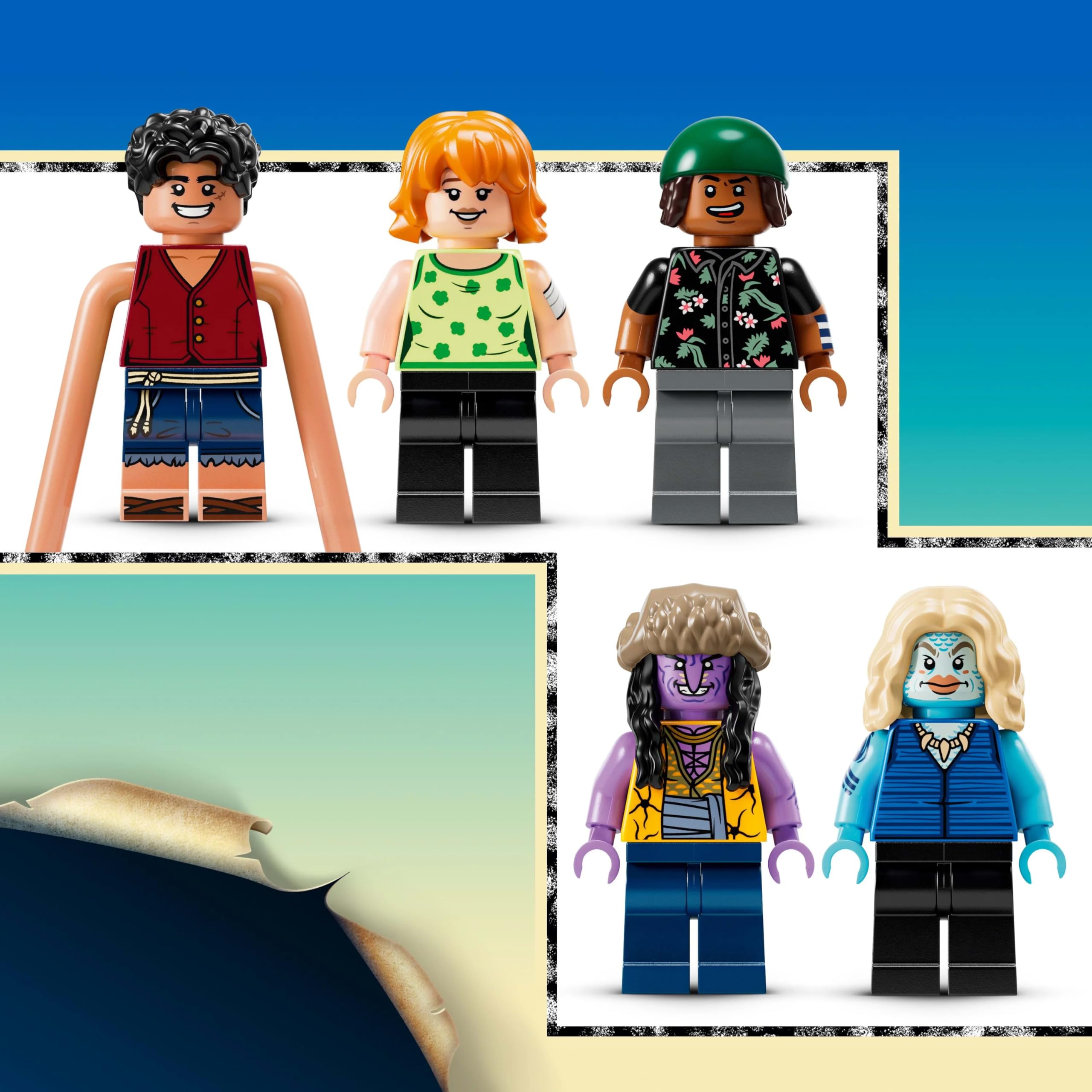 LEGO ONE PIECE Battle at Arlong Park - 926-Piece Building Set with 5 Minifigures for Kids 9+