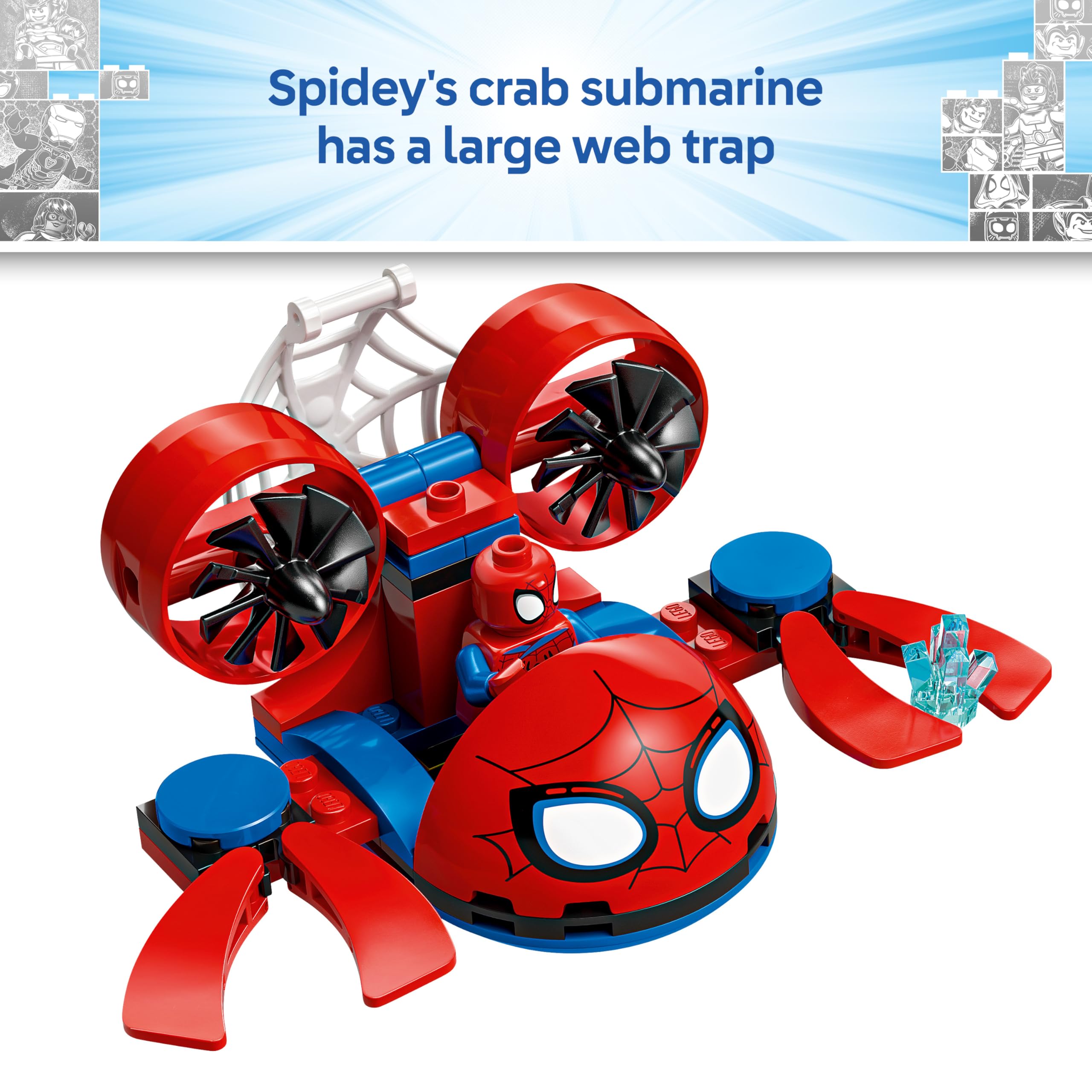 LEGO Marvel Spidey: Underwater Vehicles Building Set 11207 | Ages 4+ | 3 Submarines 8