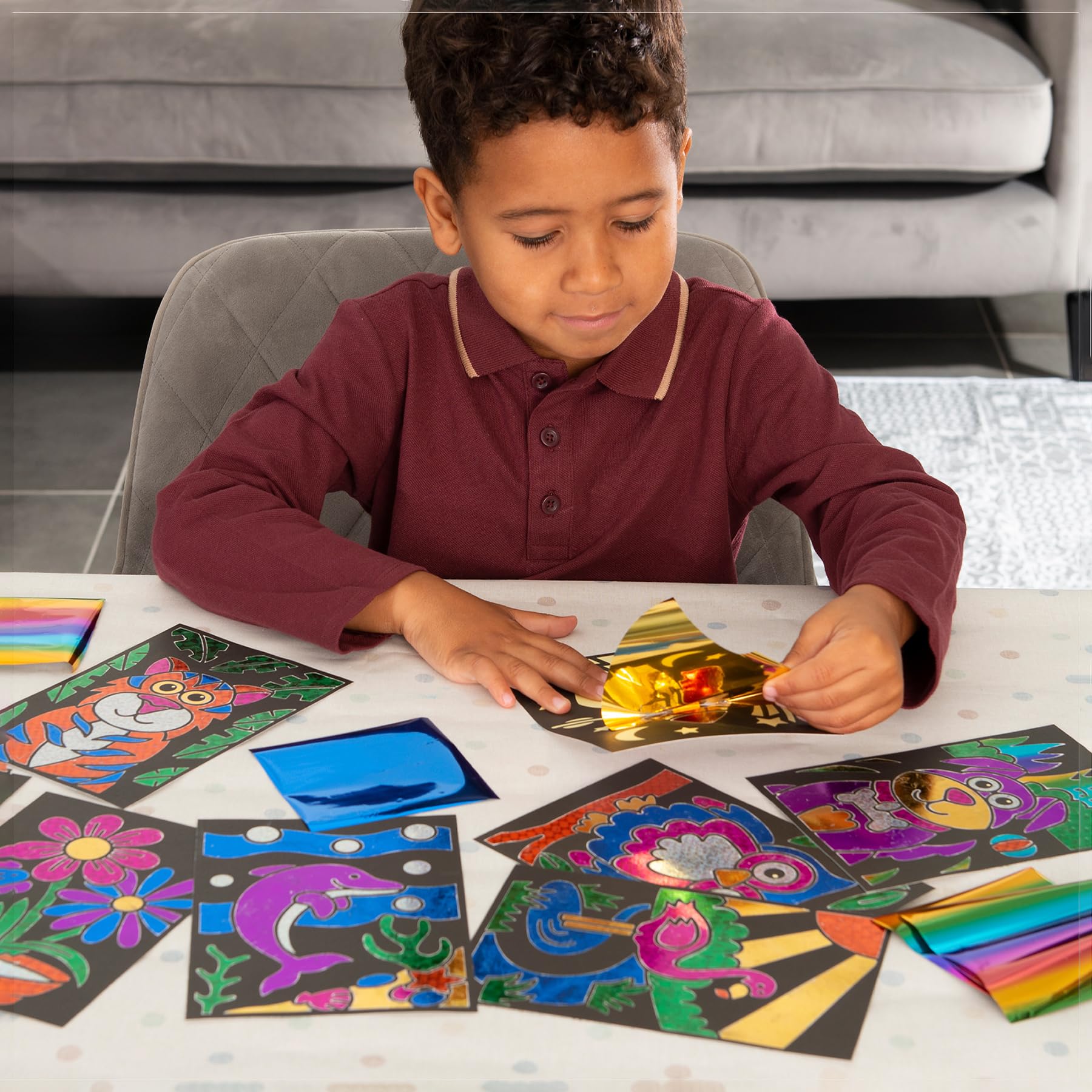 Galt Toys Fab Foil Art Craft Kit for Kids Ages 6+ | Mess-Free Foil Transfer 2