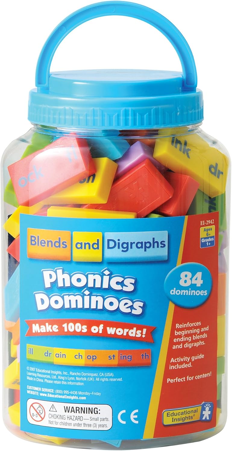 Learning Resources Phonics Dominoes - Blends & Digraphs Educational Game 1
