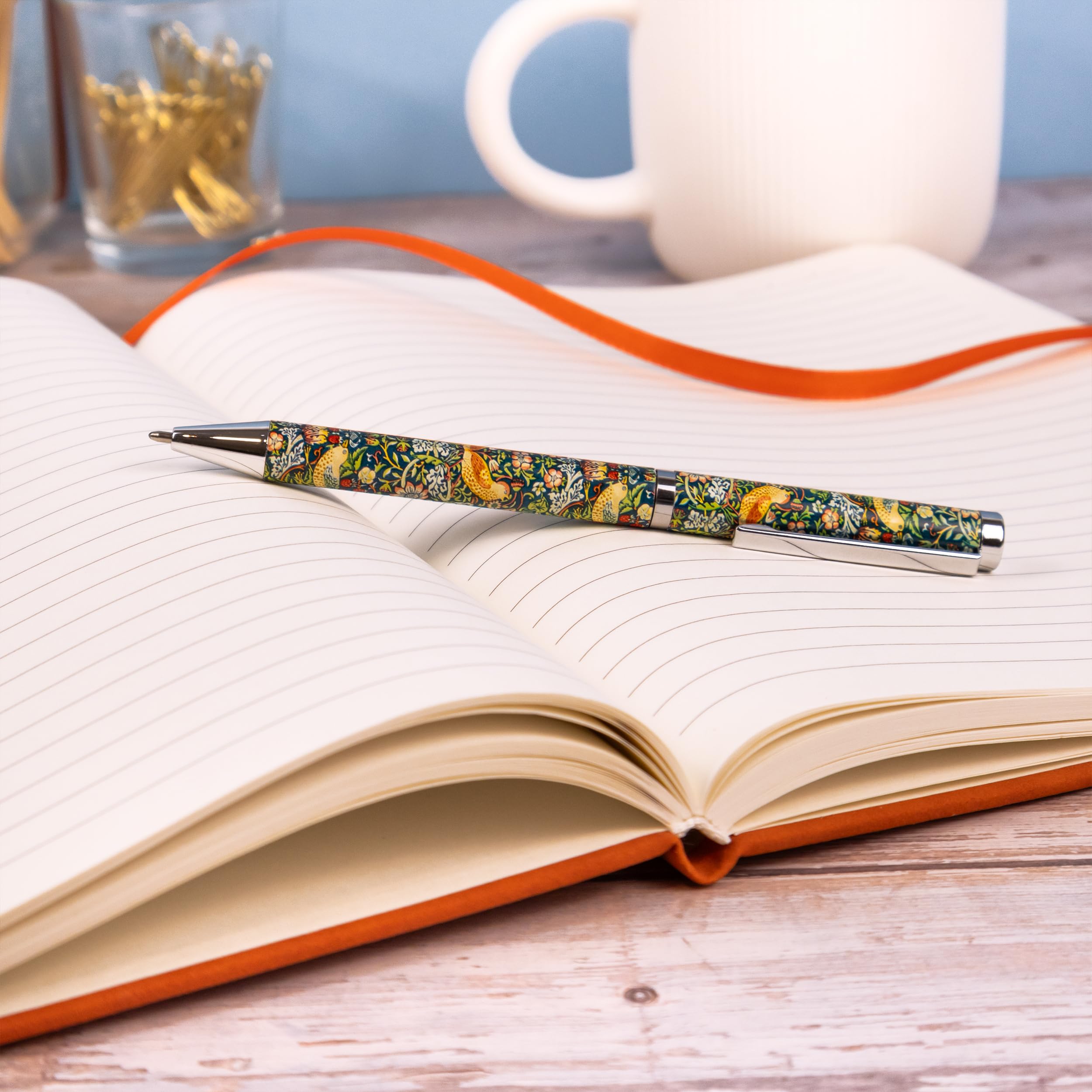Robert Frederick William Morris Strawberry Thief Ballpoint Pen - Twist Nib, Black Ink | Gift Box Included 2