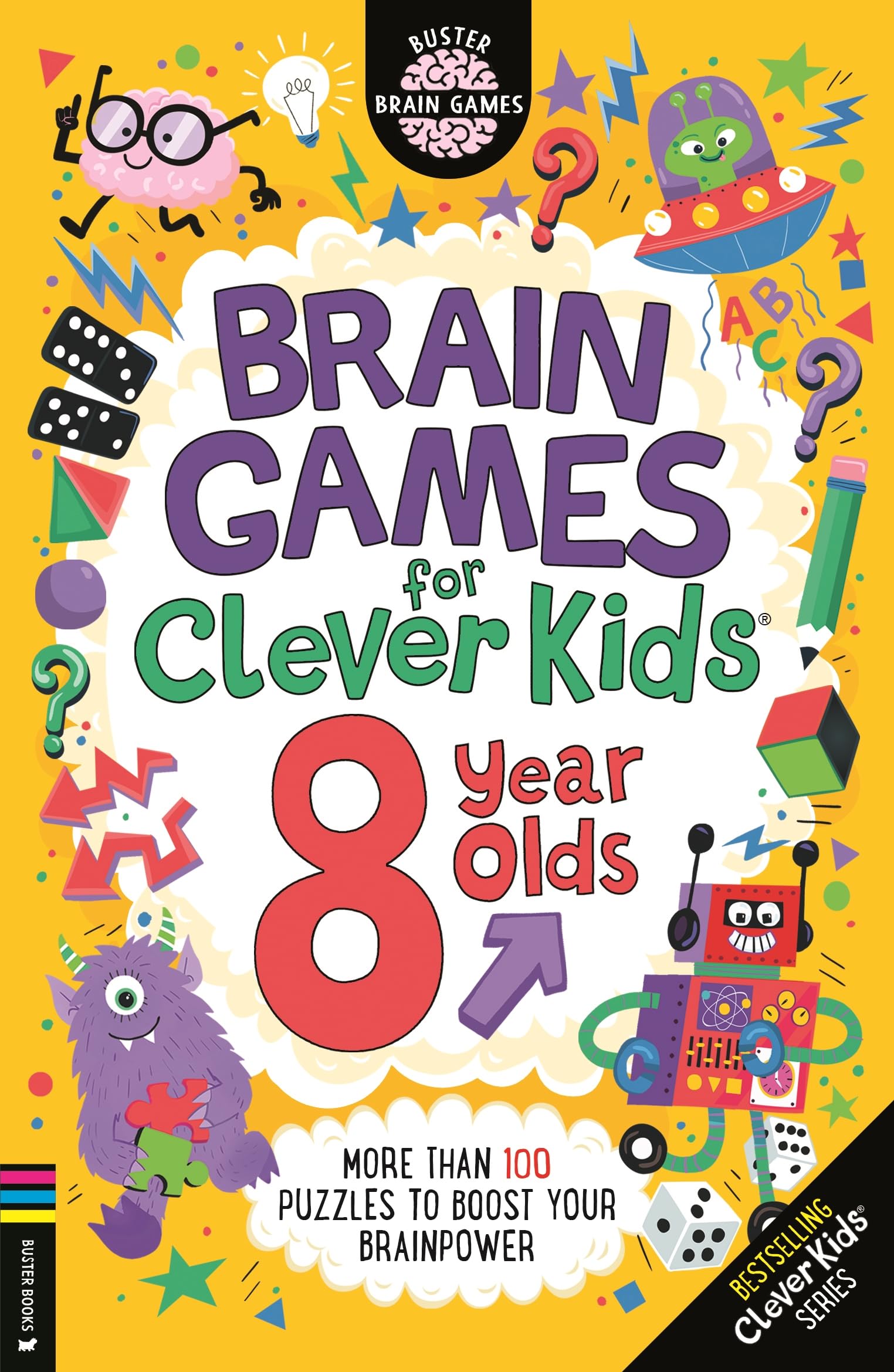 Buster Books Brain Games for Clever Kids® - 100+ Puzzles for 8 Year Olds | Paperback