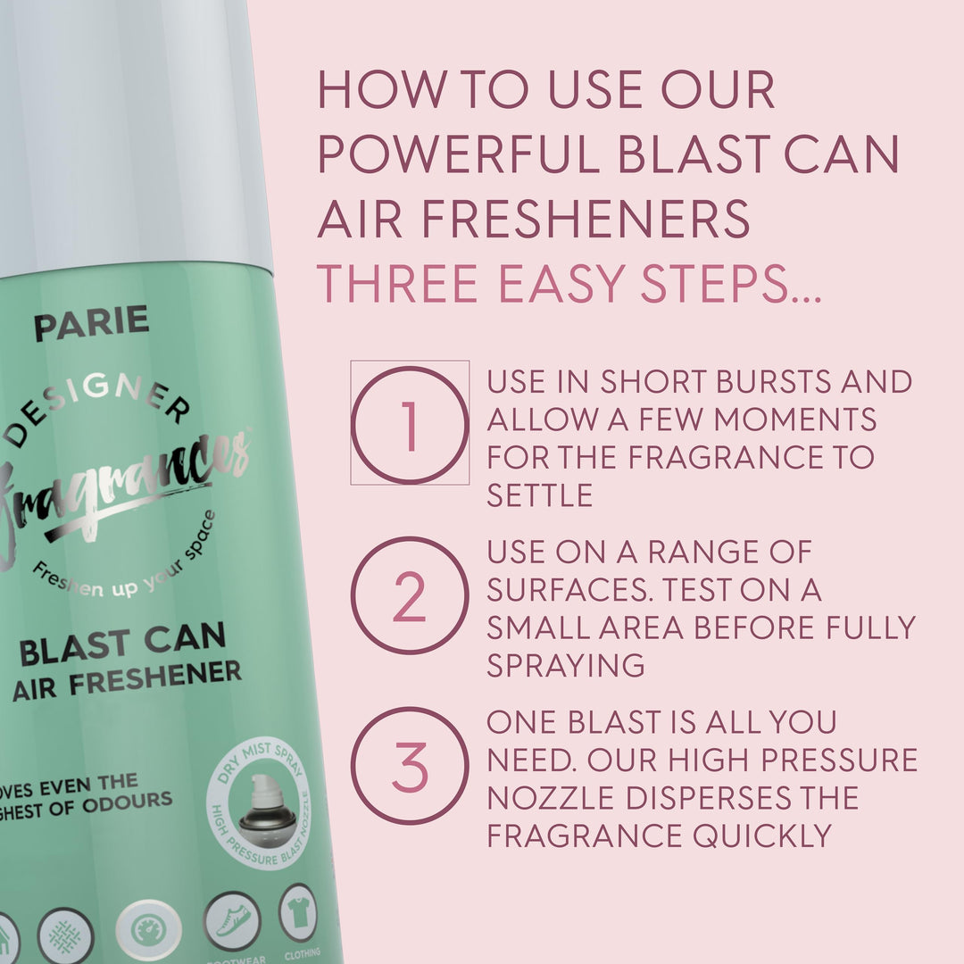 Designer Fragrances - 6 Pack Favourites Bundle Air Freshener Blast Cans