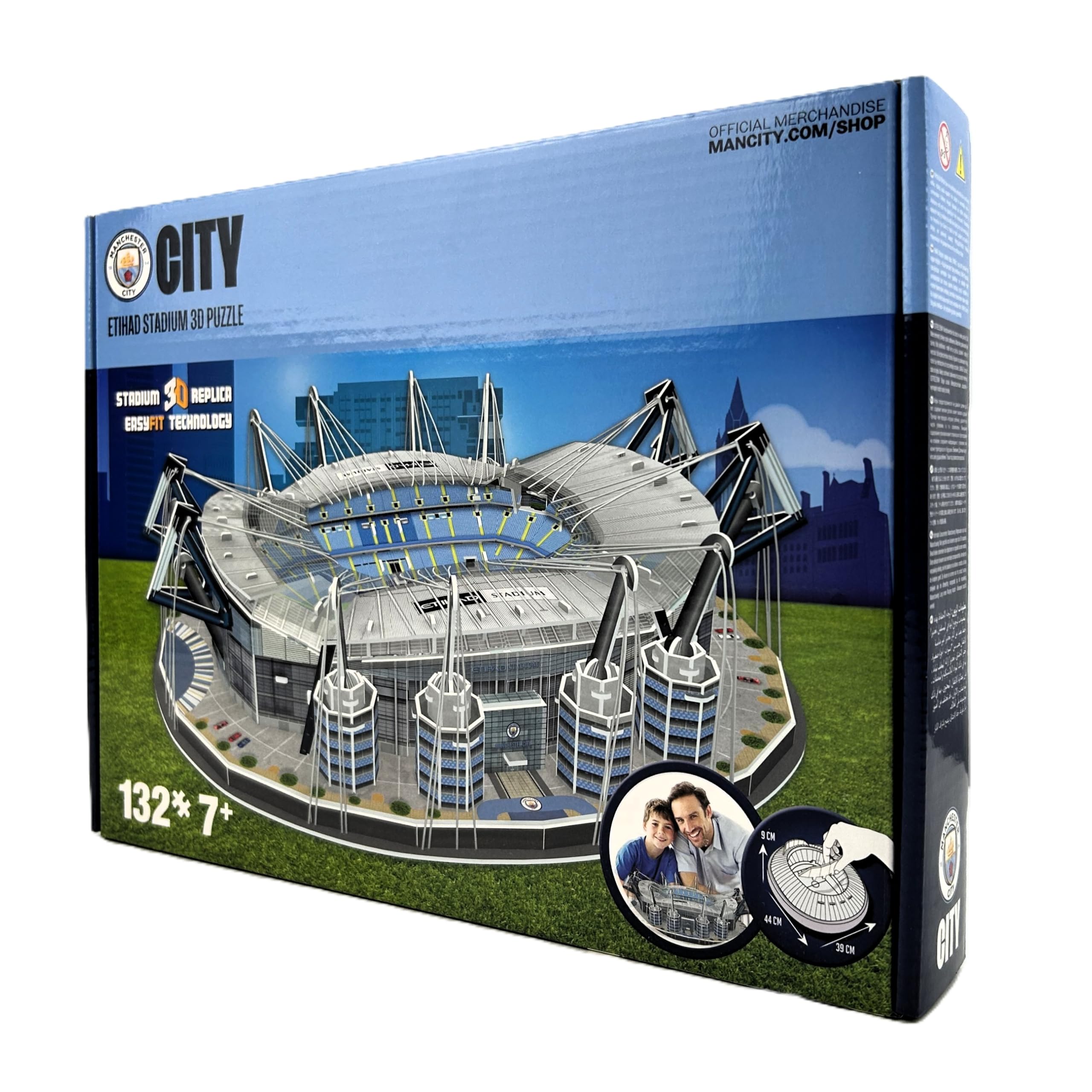 Paul Lamond Nanostad Manchester City FC Etihad Stadium 3D Jigsaw Puzzle | 139 Pieces | Ages 7+ 1