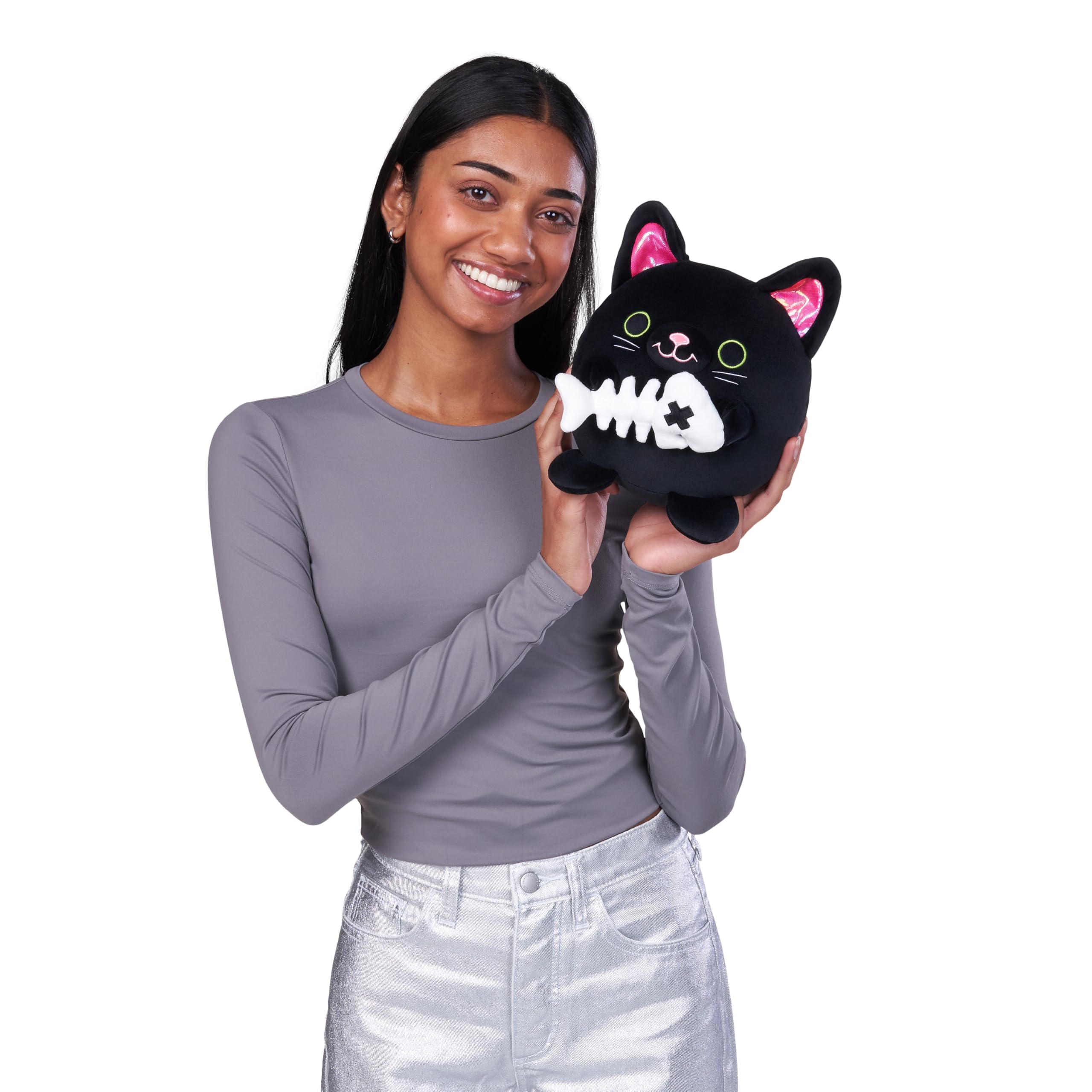 Snackles 8-inch Halloween Series 1 Plush - SALEM by ZURU, Super-Soft Stuffed Doll with Candy Treat 6