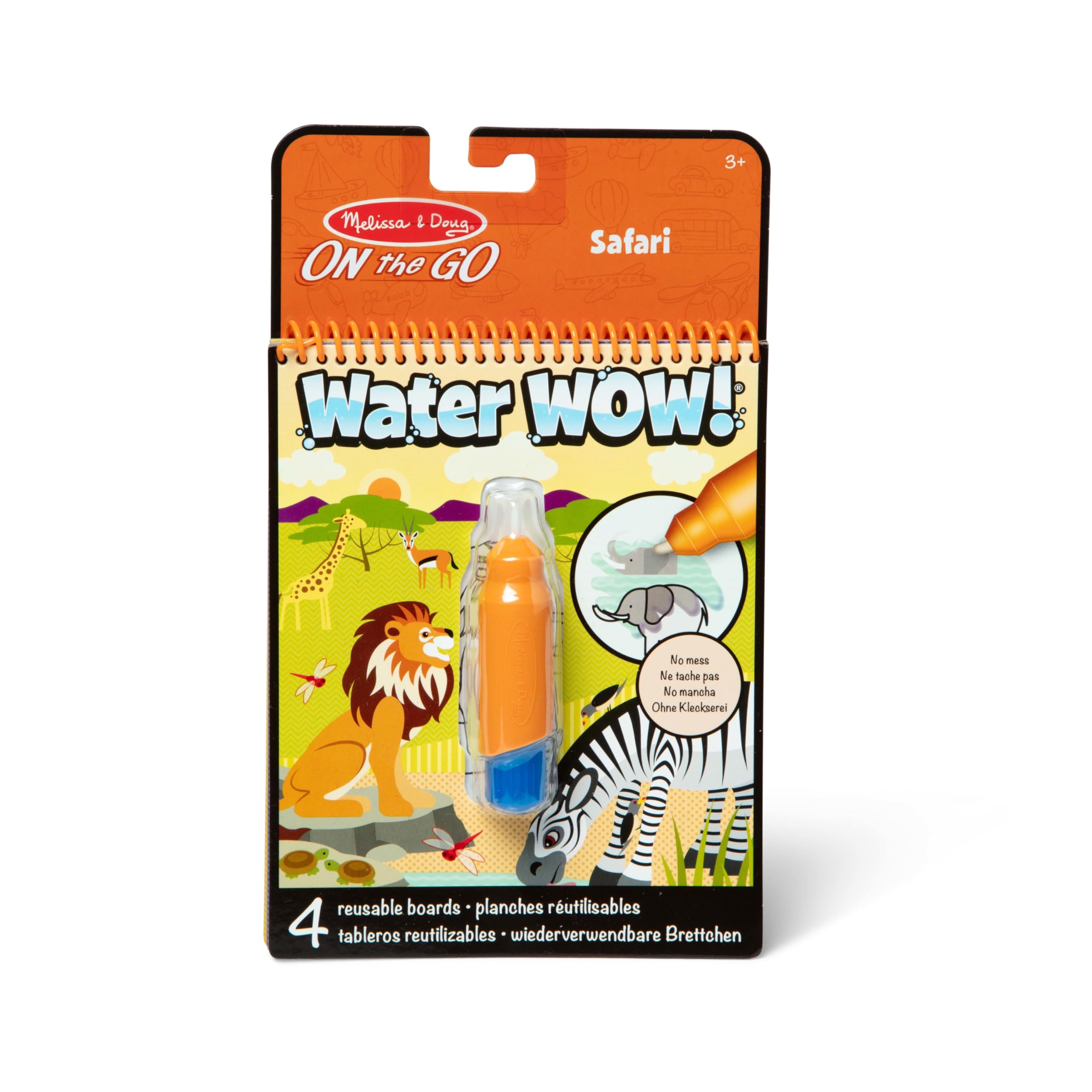 Melissa & Doug Water Reveal Pad - Safari Activity Book | Reusable Pages | Ages 3-7 1