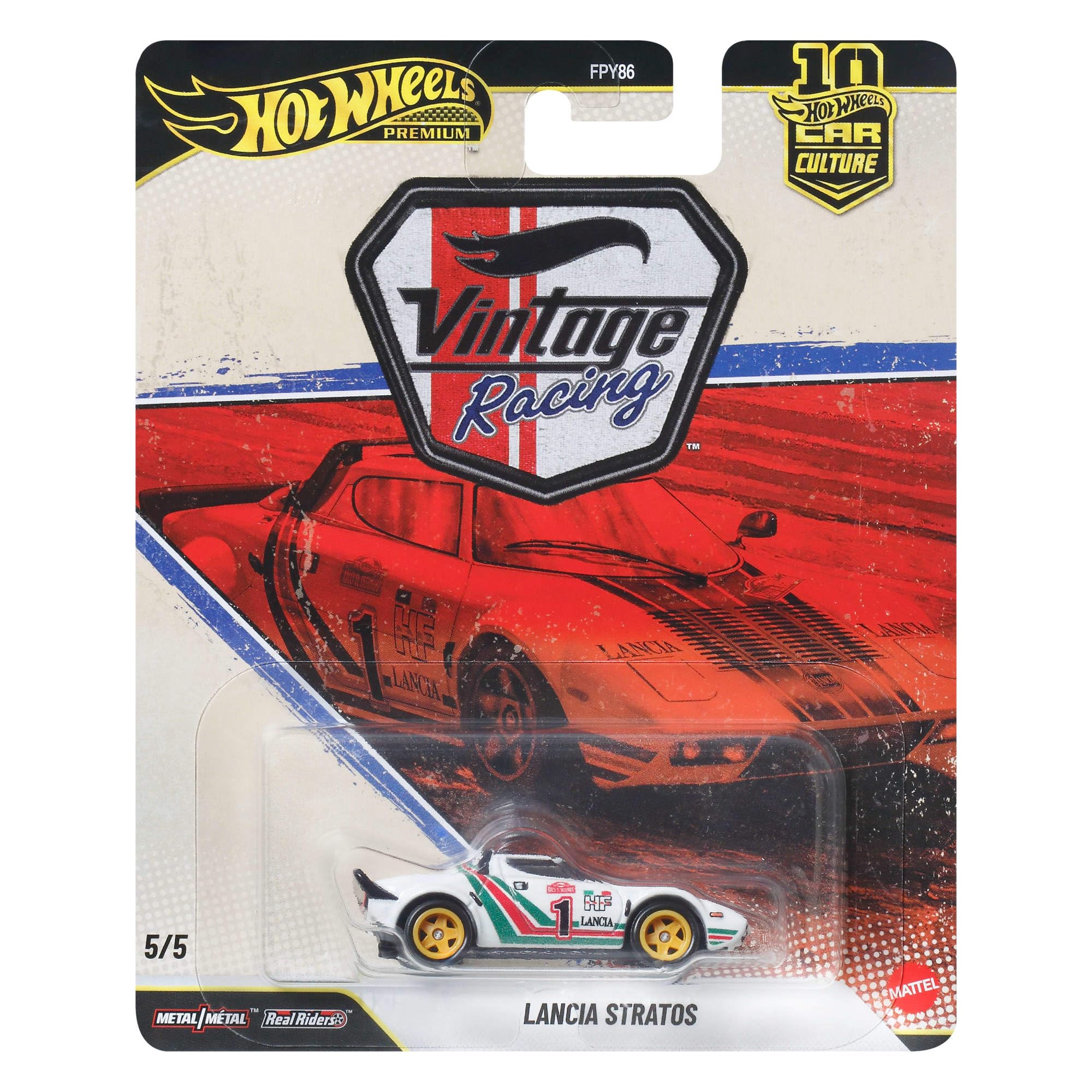 Hot Wheels Premium Car Culture Lancia Stratos Die-Cast Vehicle | 1:64 Scale | Metal/Metal 1