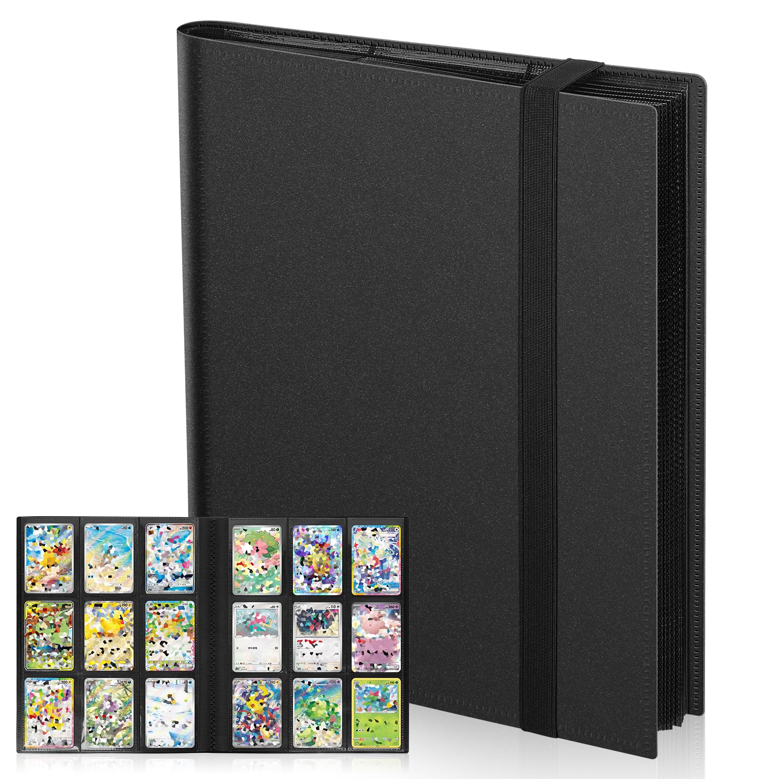 Euqvunn Trading Card Binder - 432 Pockets, Side-Loading, Archival Safe PP 1
