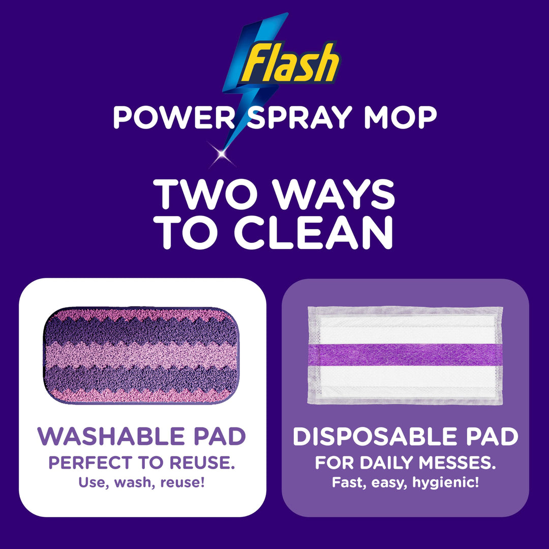 Flash Powermop Floor Cleaner Starter Kit - Spray Mop with Washable Microfiber Pad