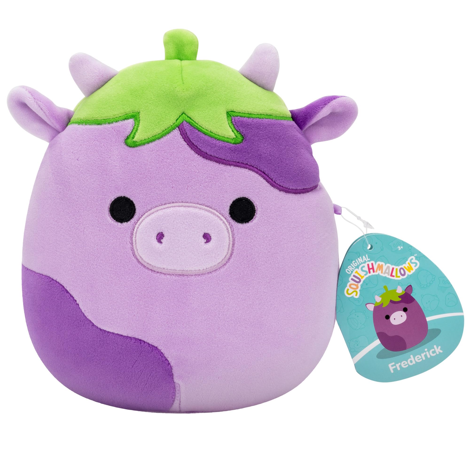 Squishmallows Frederick the Eggplant Cow - 7.5-Inch Plush Collectible for Ages 3+ 7