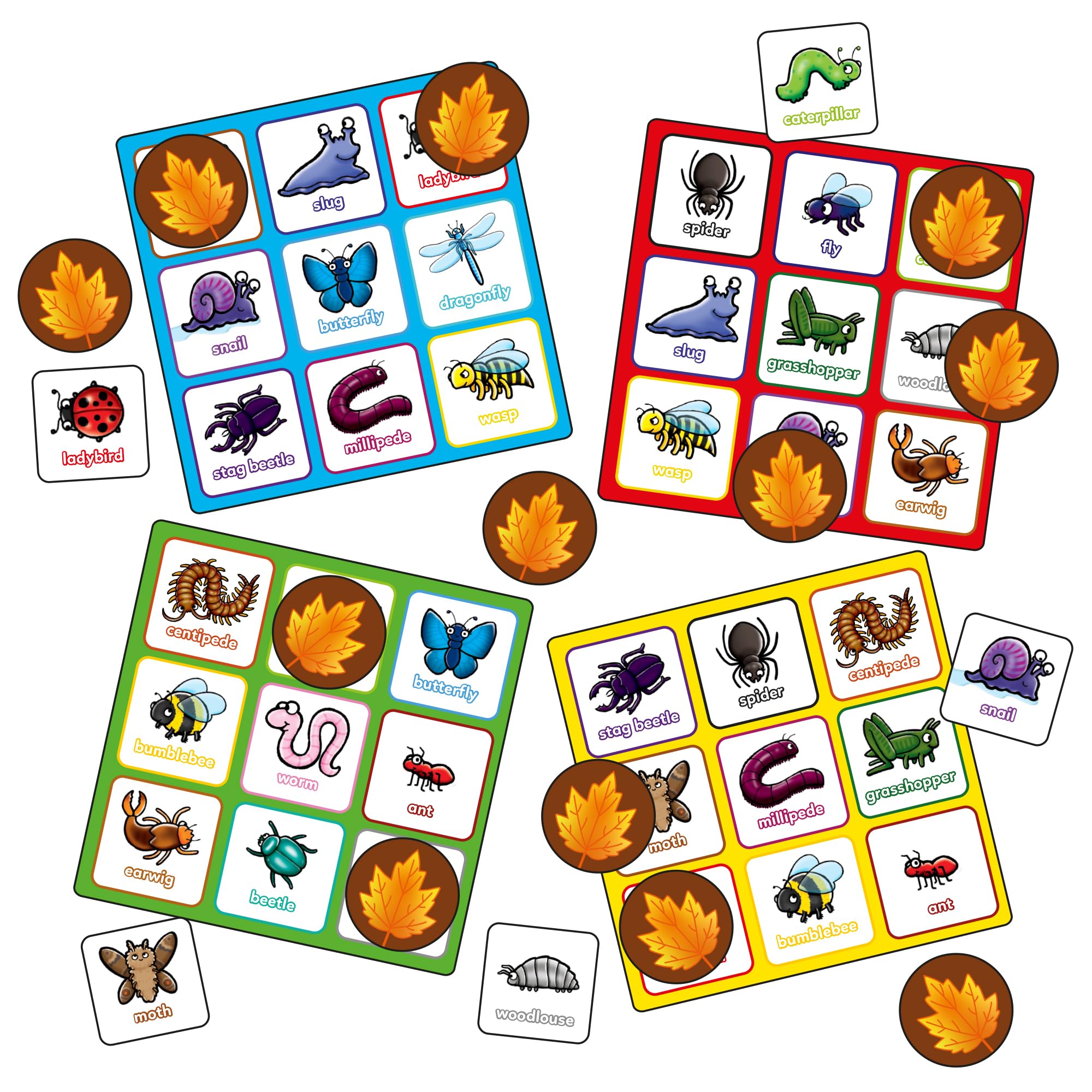 Orchard Toys Minibeast Bingo Game, Compact Travel-Friendly Bug-Themed Bingo for Kids 2