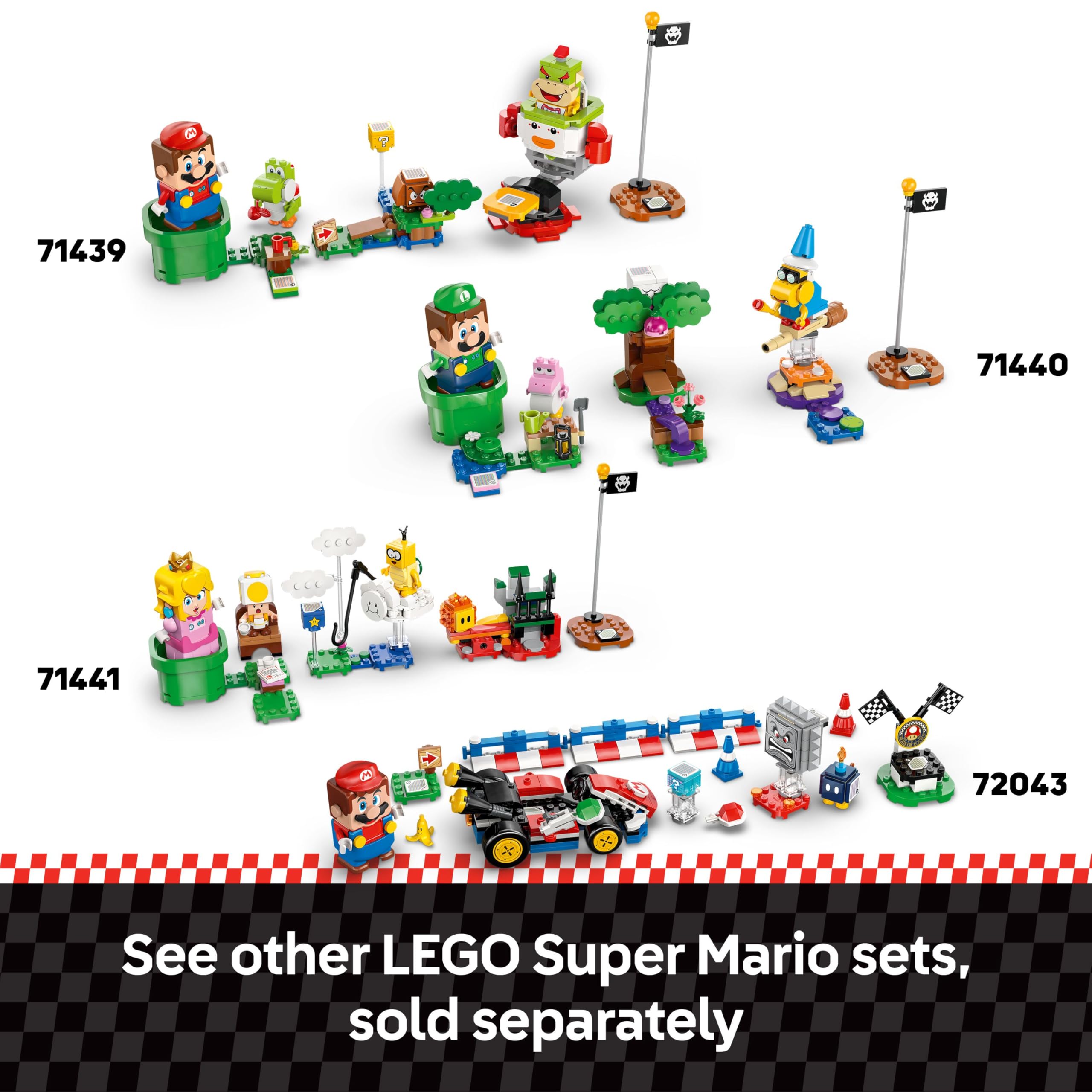 LEGO Super Mario: Wario & King Boo Mario Kart Building Set | Ages 8+ | Model 72038 9