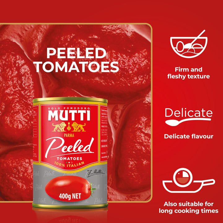 Mutti - Peeled Tomatoes, 400g (Pack of 4)