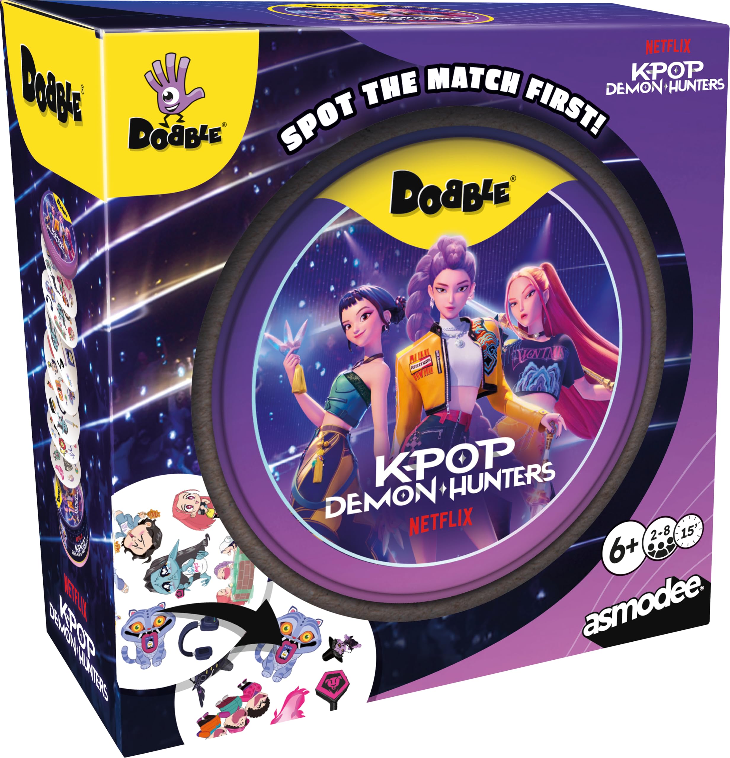 Asmodee Dobble K-POP Demon Hunters Family Card Game | Ages 6+ | 2-8 Players 1