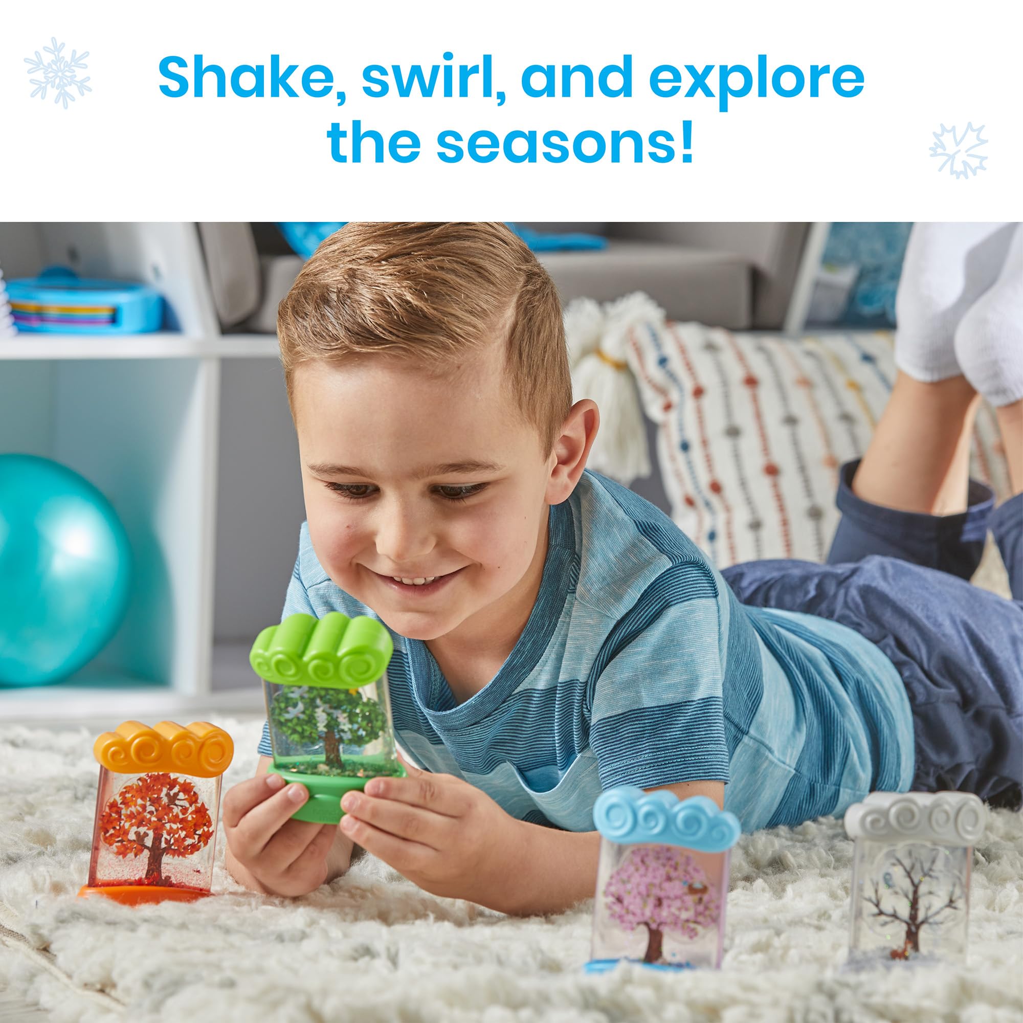 hand2mind Learning Resources Changing Seasons Sensory Tubes for Kids Ages 3+ | 4-Piece Set 3