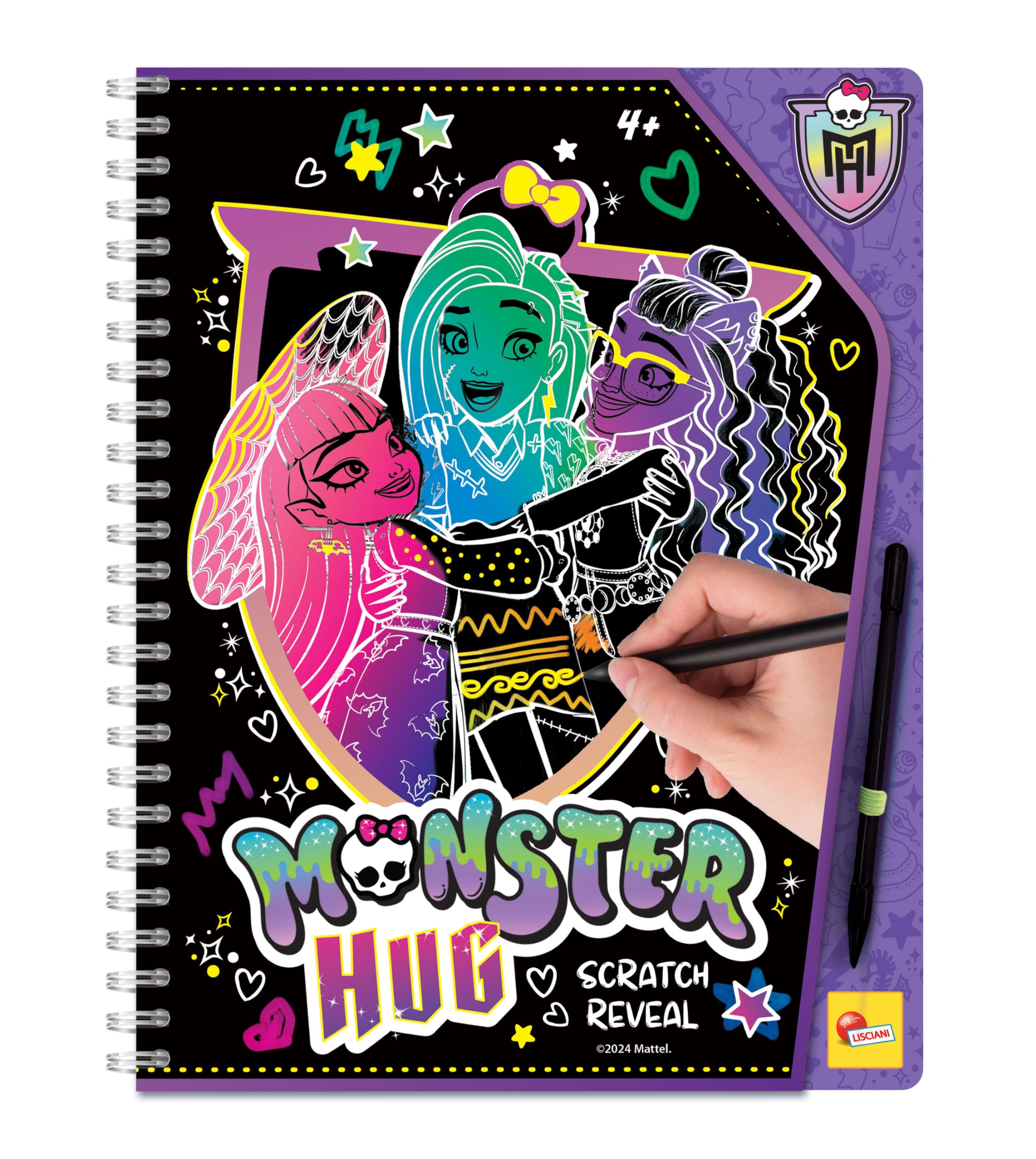 Lisciani Monster High Scratch Book - Monster Hug - For Children 4+