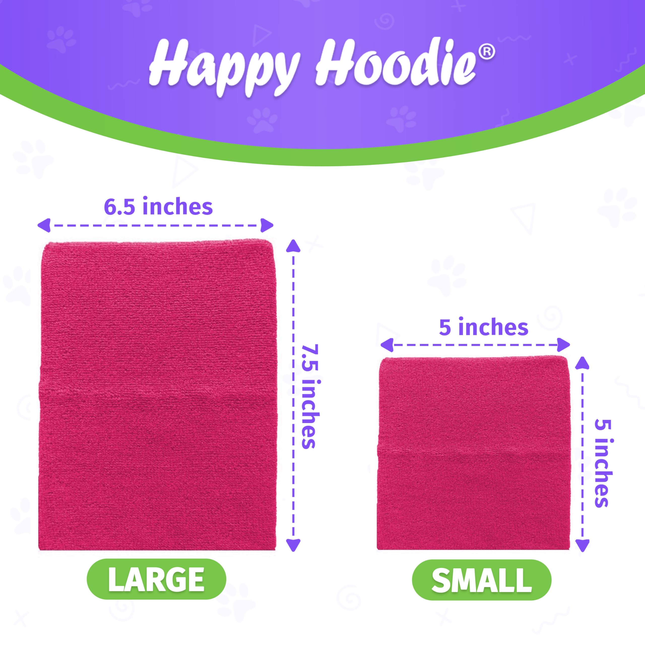 ZONI PETS Happy Hoodie Set - Noise Reduction & Grooming Aid for Small/Medium Dogs | Pink, 2 Pack 9