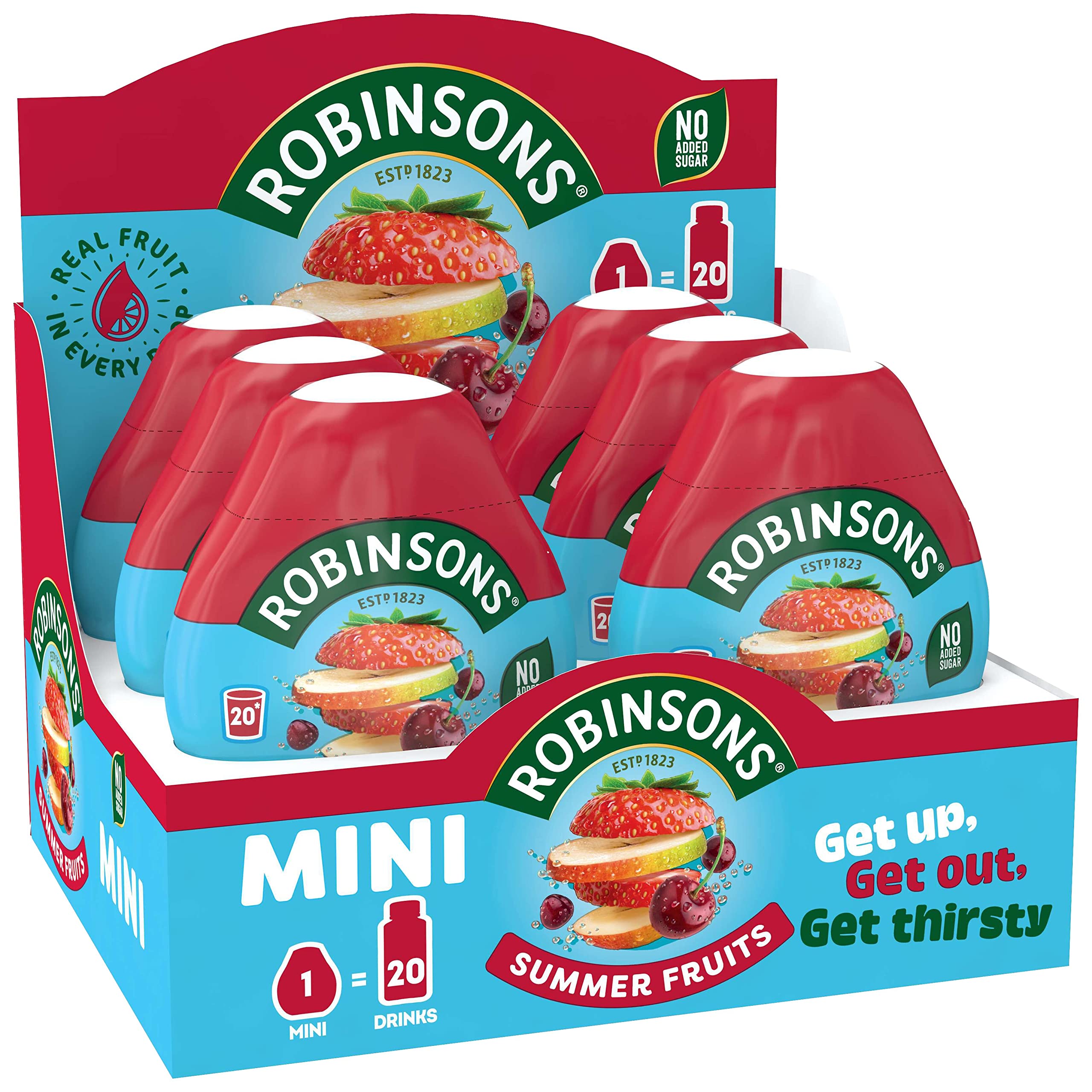 Robinsons Mini Summer Fruits Concentrate - No Added Sugar, Low Calorie | Makes 20 Drinks 4