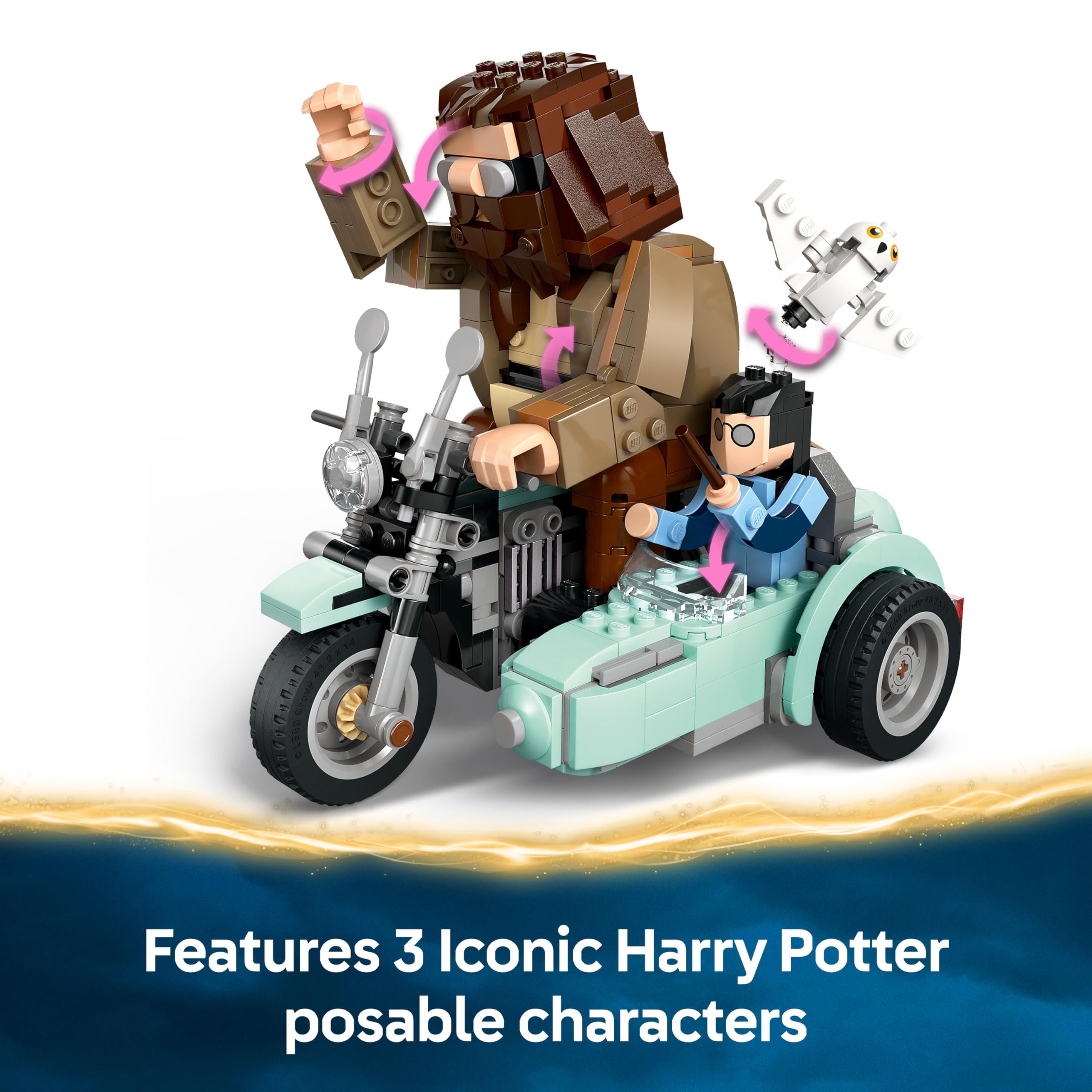 LEGO Harry Potter Hagrid & Harry’s Motorcycle Ride Building Set | Model 76443 | Ages 9+ 4