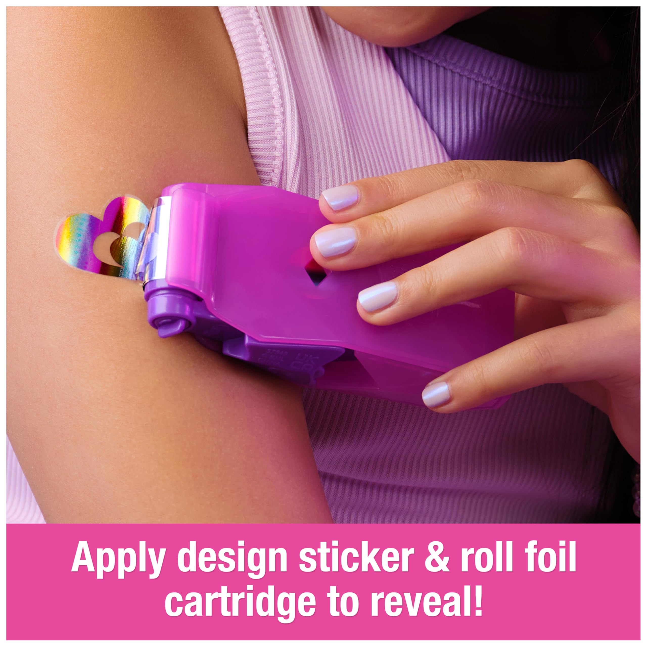 Cool MAKER Shimmer Me Body Art Roller Kit with 135 Metallic Temporary Tattoo Designs for Girls Aged 7+ 4