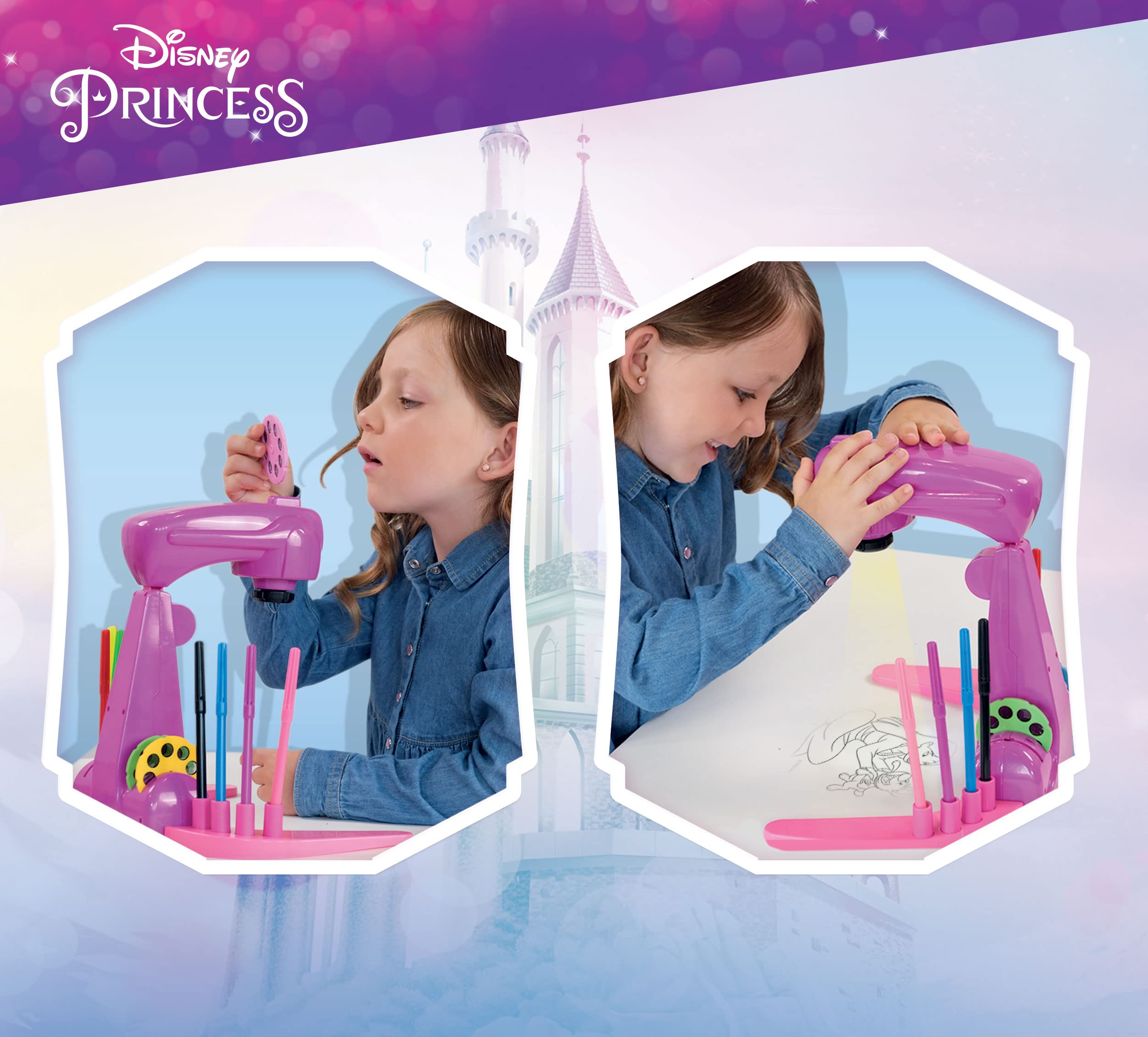 Liscianigiochi Disney Princess Projector Drawing Set - Learn to Draw with LED Projector (31490) 14