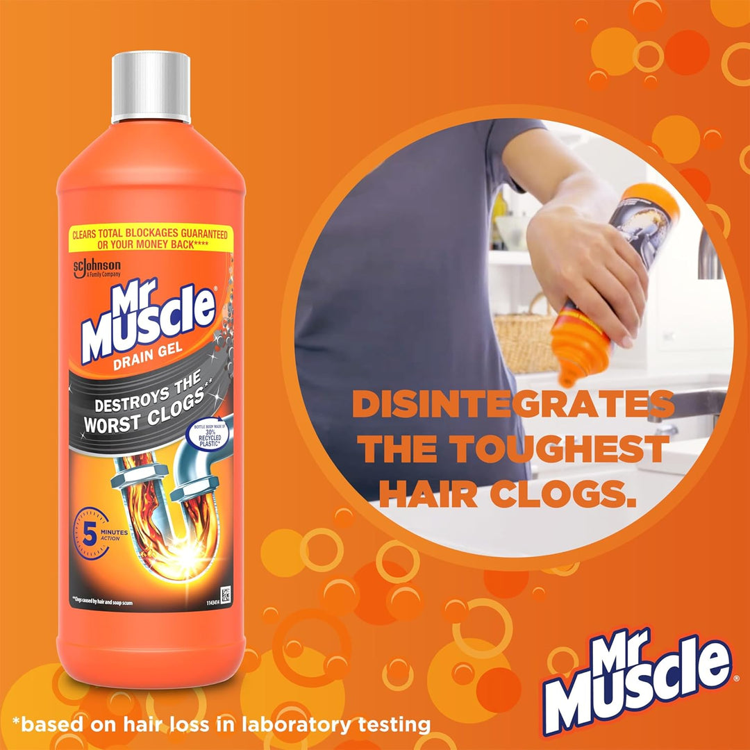 Mr Muscle - Power Gel Drain Unblocker Sink & Drain Cleaner